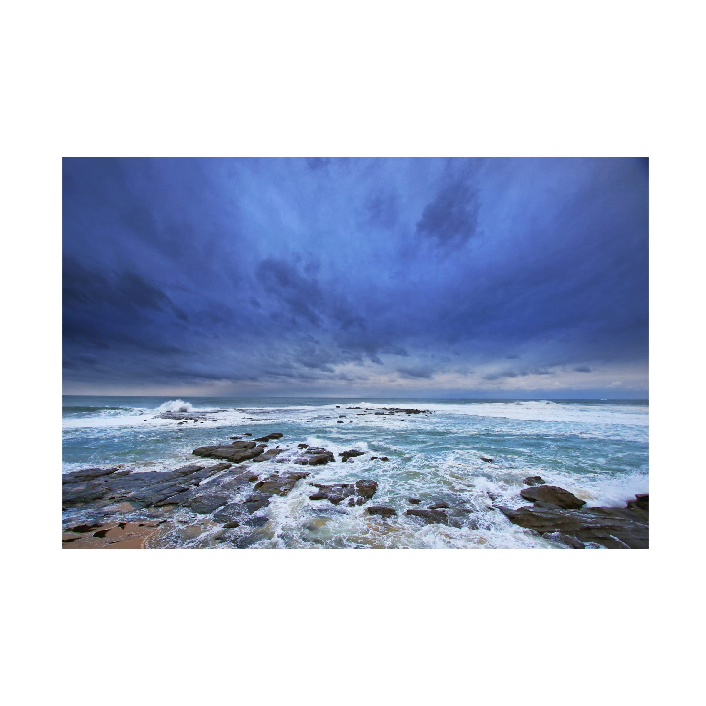 Trademark Fine Art 'When The Sky is Blue' Canvas Wall Art by Beata Czyzowska - Blue Landscape Painting for Living Room, Bedroom & Office Decor