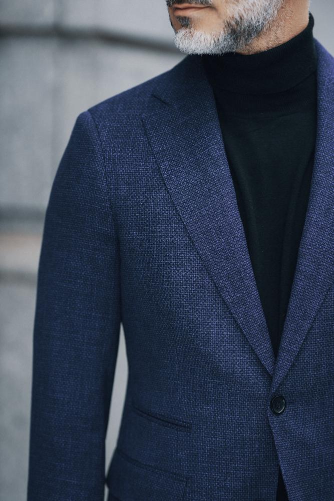 Greyson Suit - Blue Circle Stretch Slim Fit Men's Business Suit | Perfect for Office Wear, Weddings & Formal Events