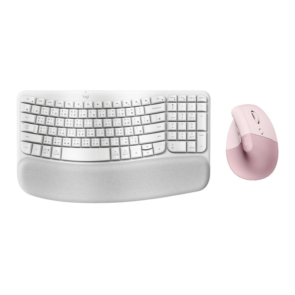 Wave Keys Ergonomic Keyboard + LIFT Ergonomic Mouse - Comfortable Typing & Clicking for Office, Gaming & Home Use