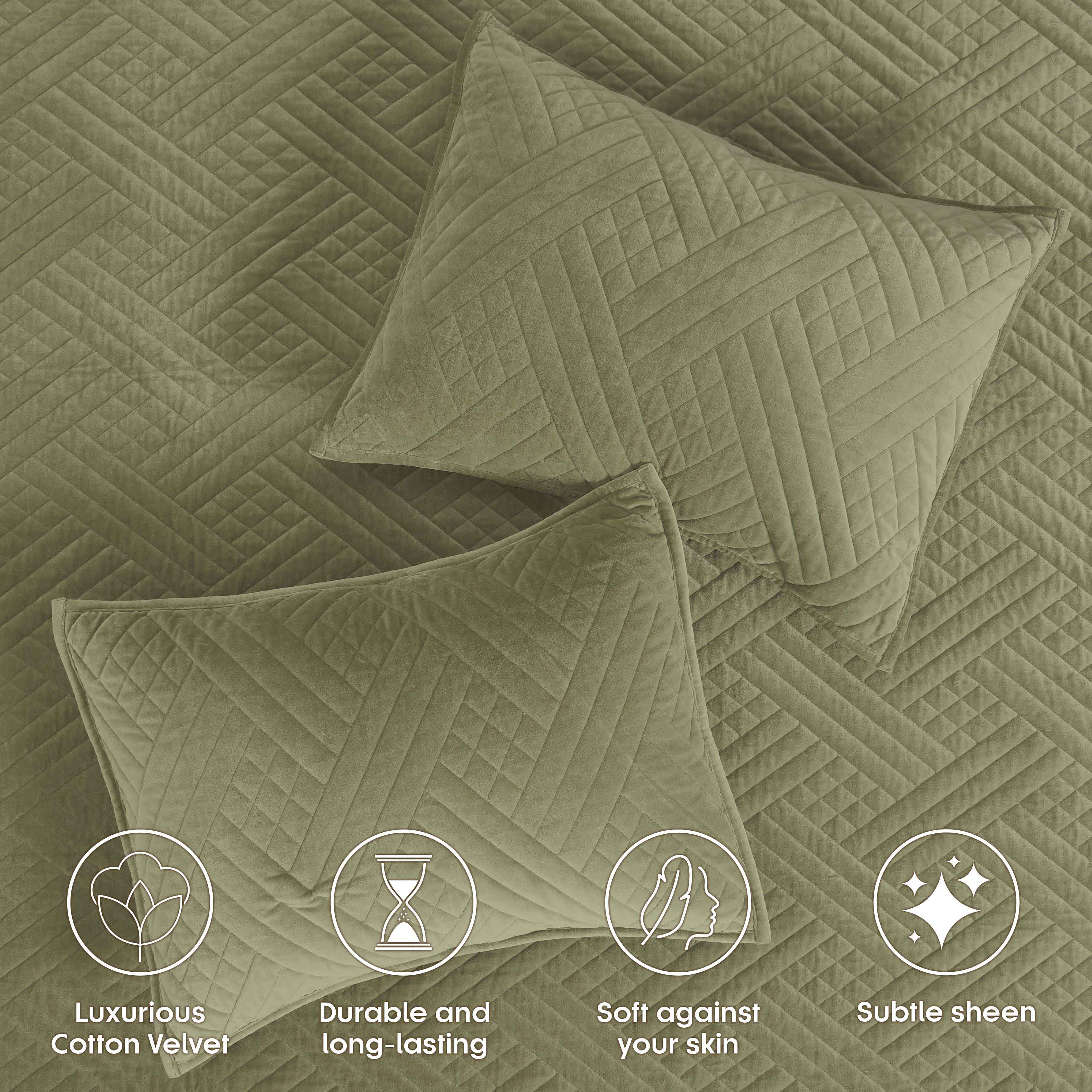 Karina Cotton Velvet Lightweight Quilt & Sham Set - Ultra Soft Bedding for All Seasons | Perfect for Master Bedroom, Guest Room & Cozy Nights