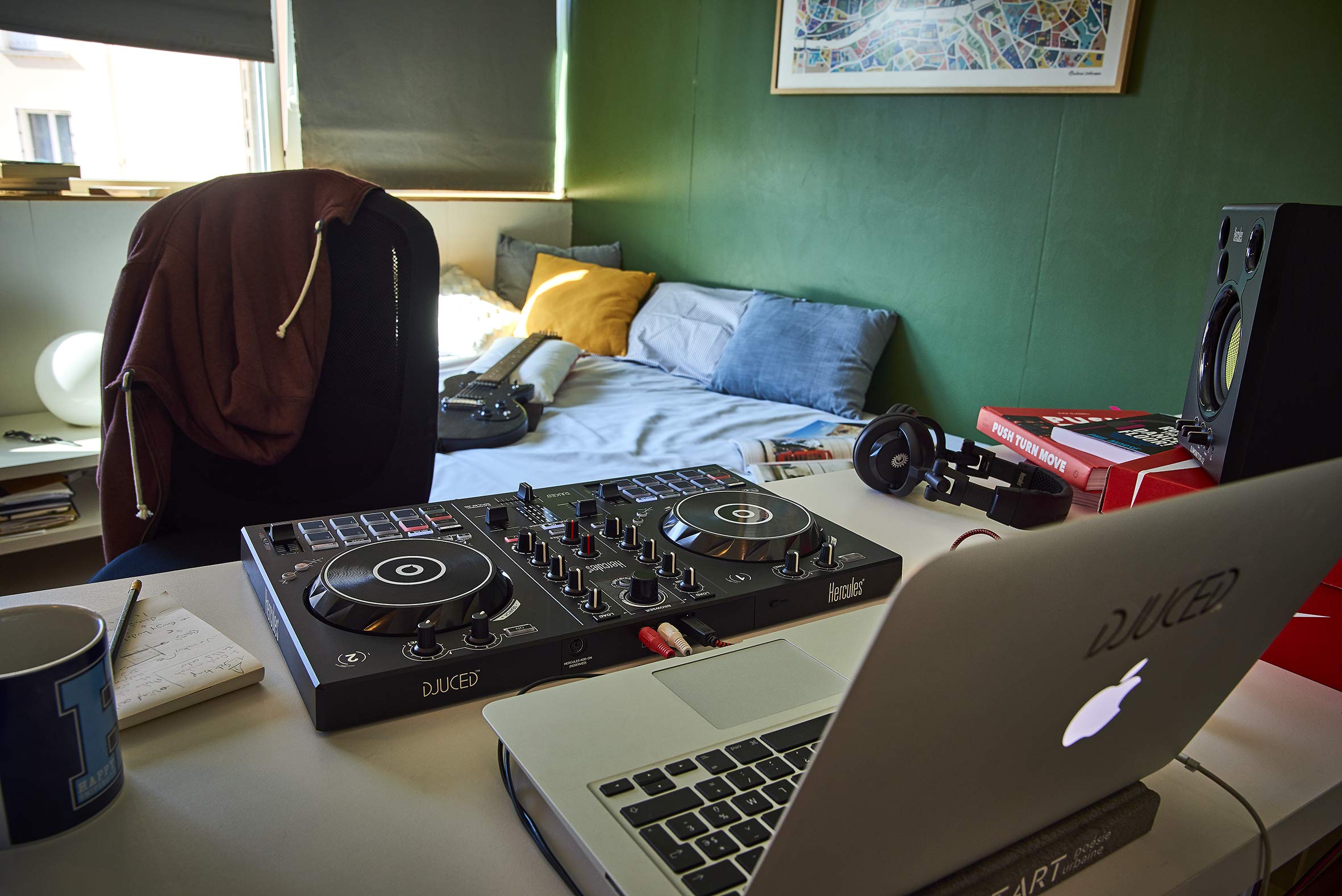 Hercules DJ Controller Professional Mixer - Black (Model 4780883) for DJs, Music Producers & Live Performances