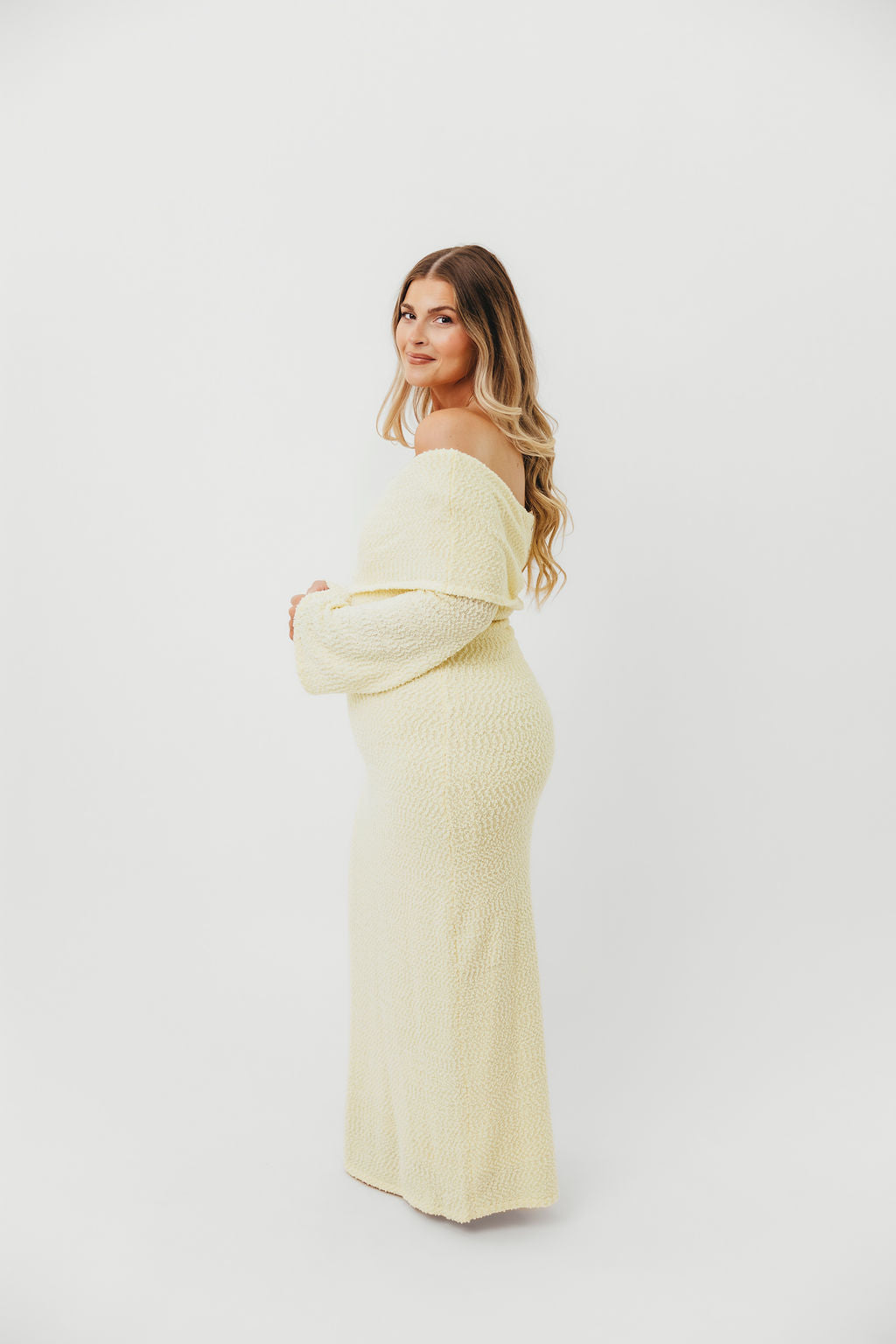Butter Yellow Nora Knit Maxi Dress - Bump Friendly Maternity Dress for Pregnancy & Nursing | Perfect for Baby Showers, Beach Vacations & Summer Weddings