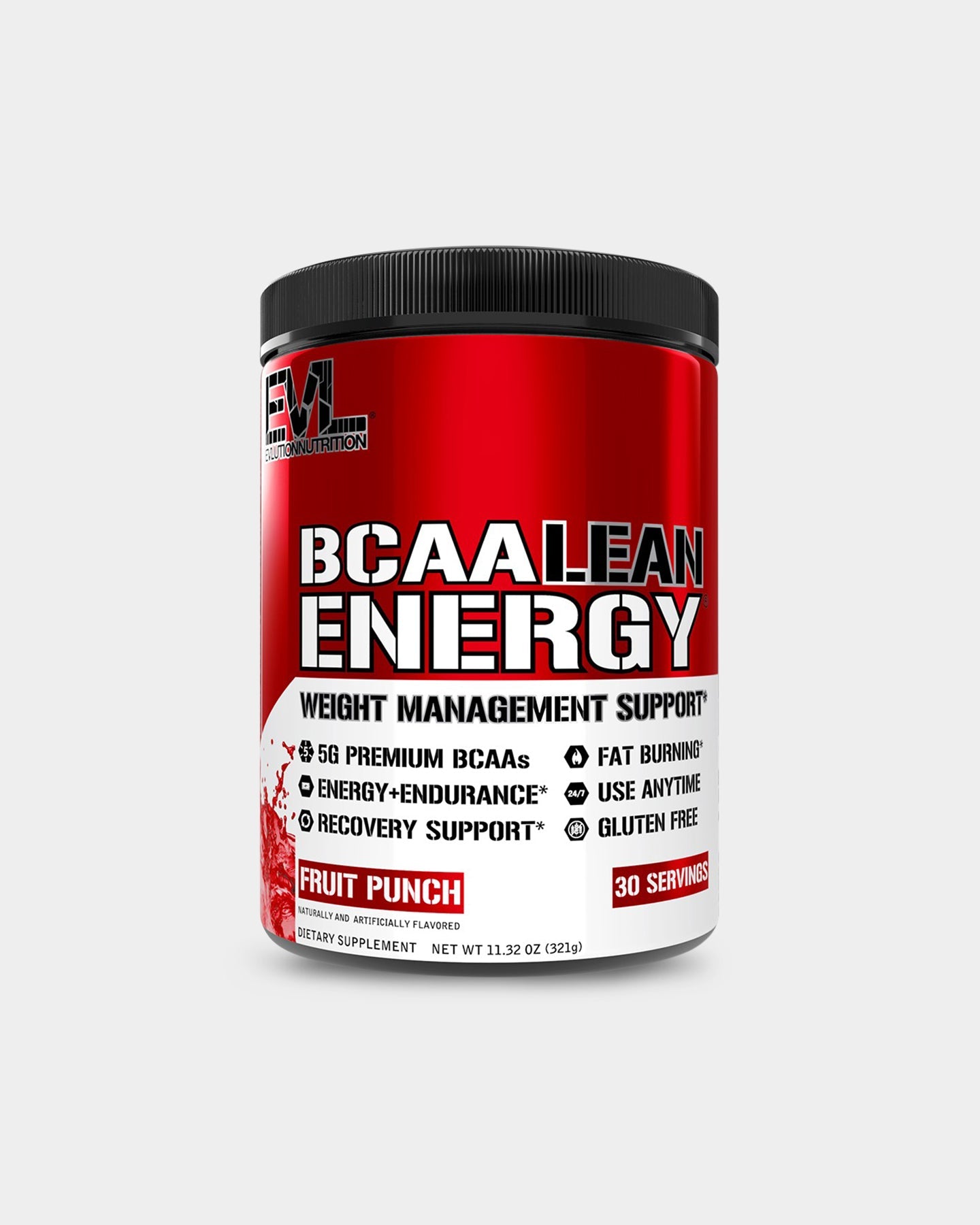 EVLUTION NUTRITION BCAA Lean Energy Powder - Strawberry Lemonade Flavor for Muscle Recovery & Fat Burn - Pre Workout & Post Workout Supplement for Athletes & Fitness Enthusiasts