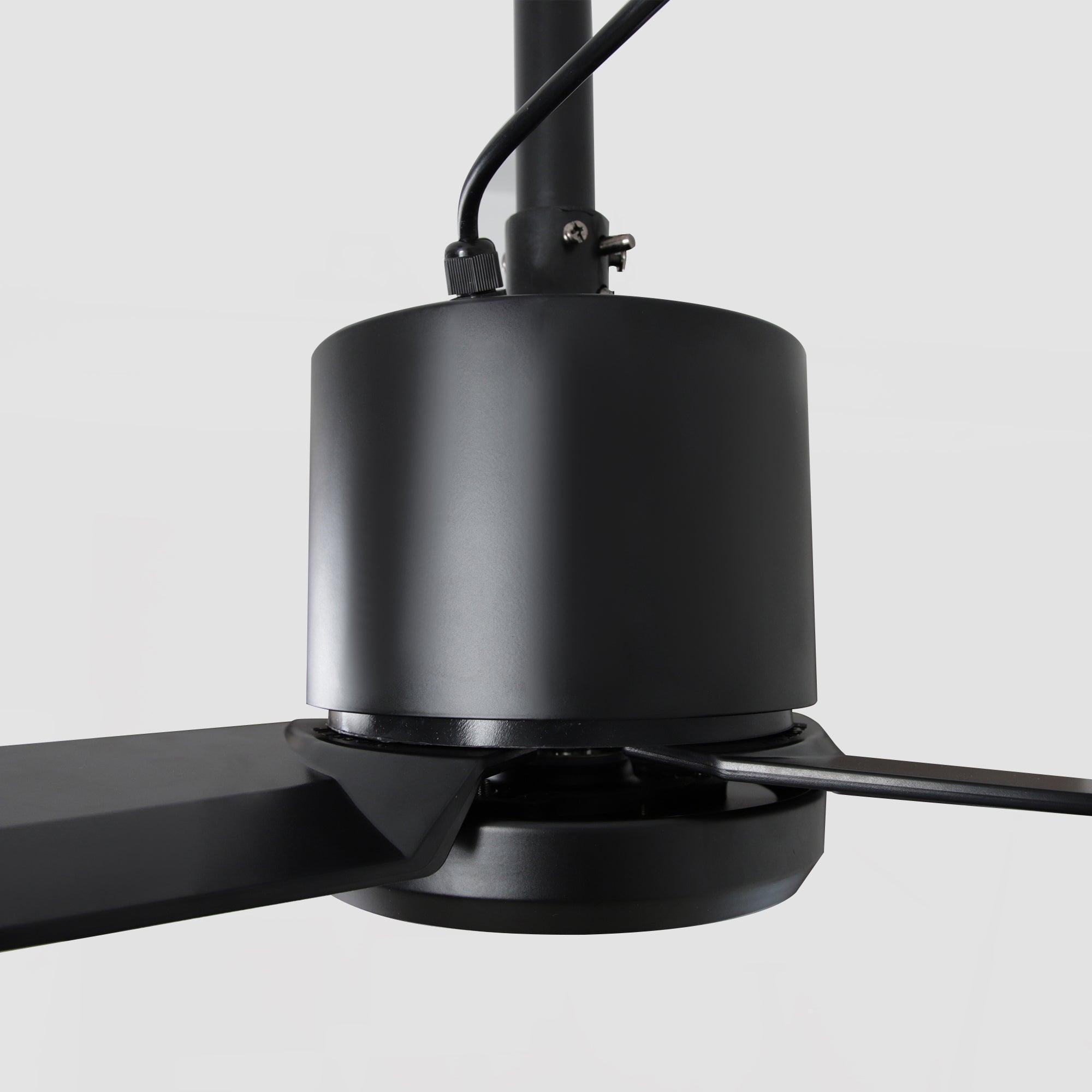 42 Inch IP65 Waterproof Ceiling Fan with LED Light - Indoor/Outdoor Use for Patio, Pool Area, Bathroom & Covered Porches - Black Finish with Convenient Hanging Hook