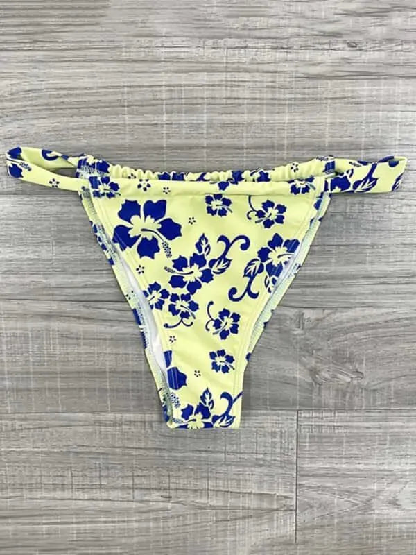 Blue Floral Triangle Top Bikini Set - Women's Sexy Swimwear for Beach & Pool Party | Summer Vacation Essentials
