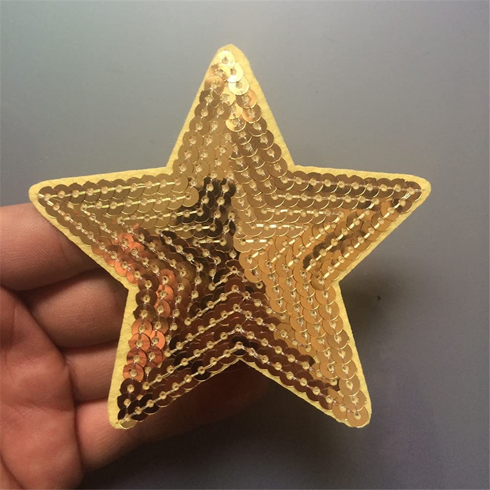 10 Pack Shiny Heart Sequins Iron On Embroidered Patches for DIY Clothing, Bags, Hats - Multi Color Sewing Applique for Costumes, Crafts & Fashion Accessories
