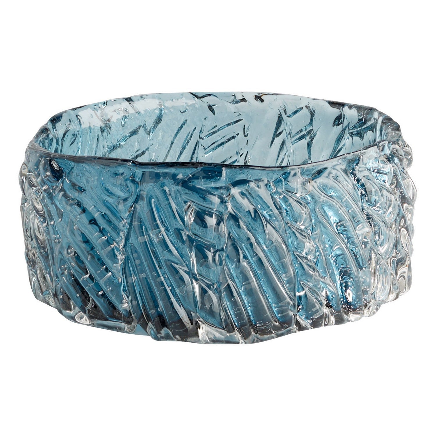 Cyan Design 11485 Large Blue Thorough Vase - Elegant Home Decor for Living Room, Dining Table & Wedding Centerpieces