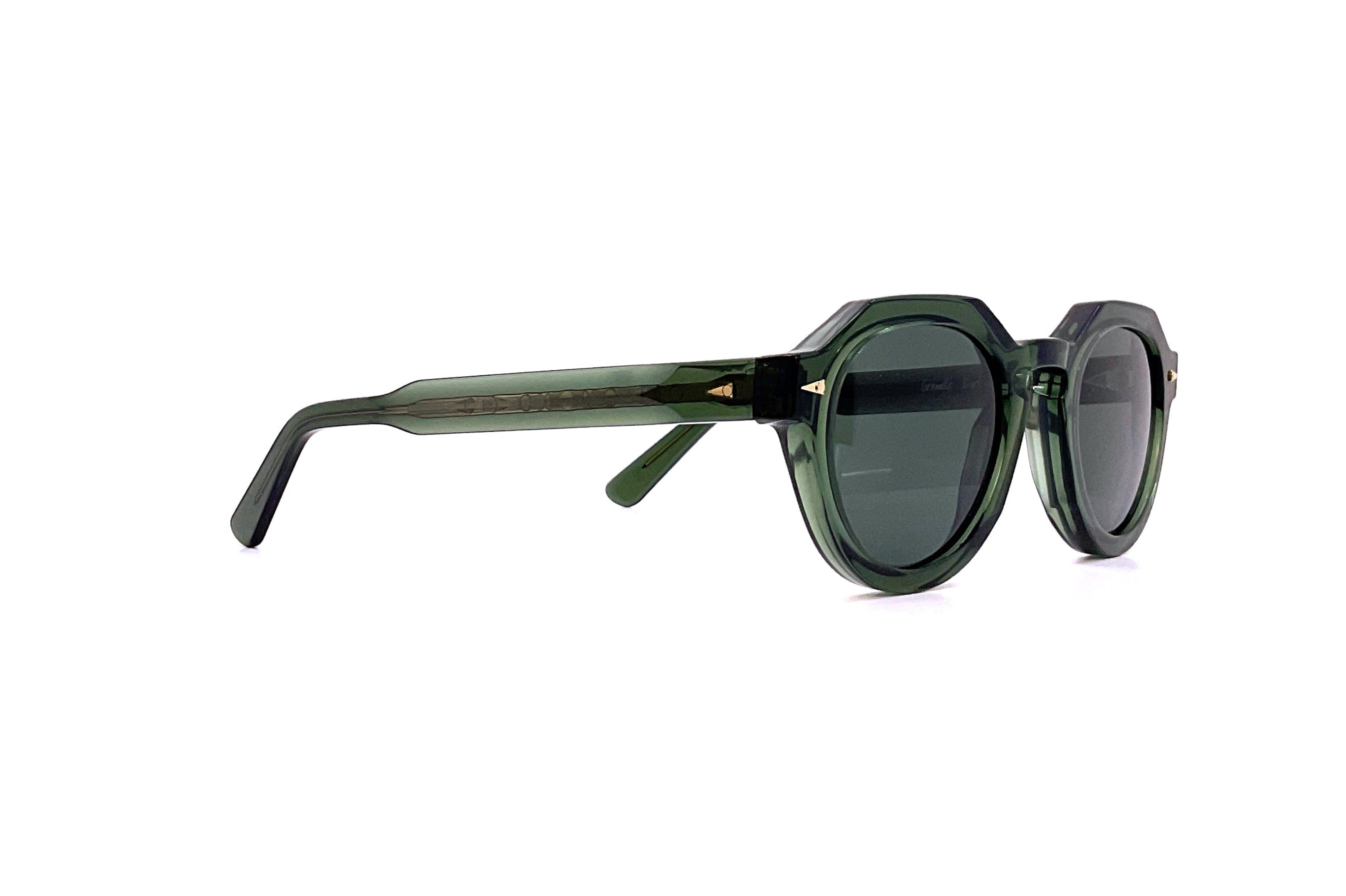 Ahlem Grenelle Sunglasses - Dark Green Polarized UV Protection for Women & Men - Perfect for Driving, Travel & Outdoor Activities