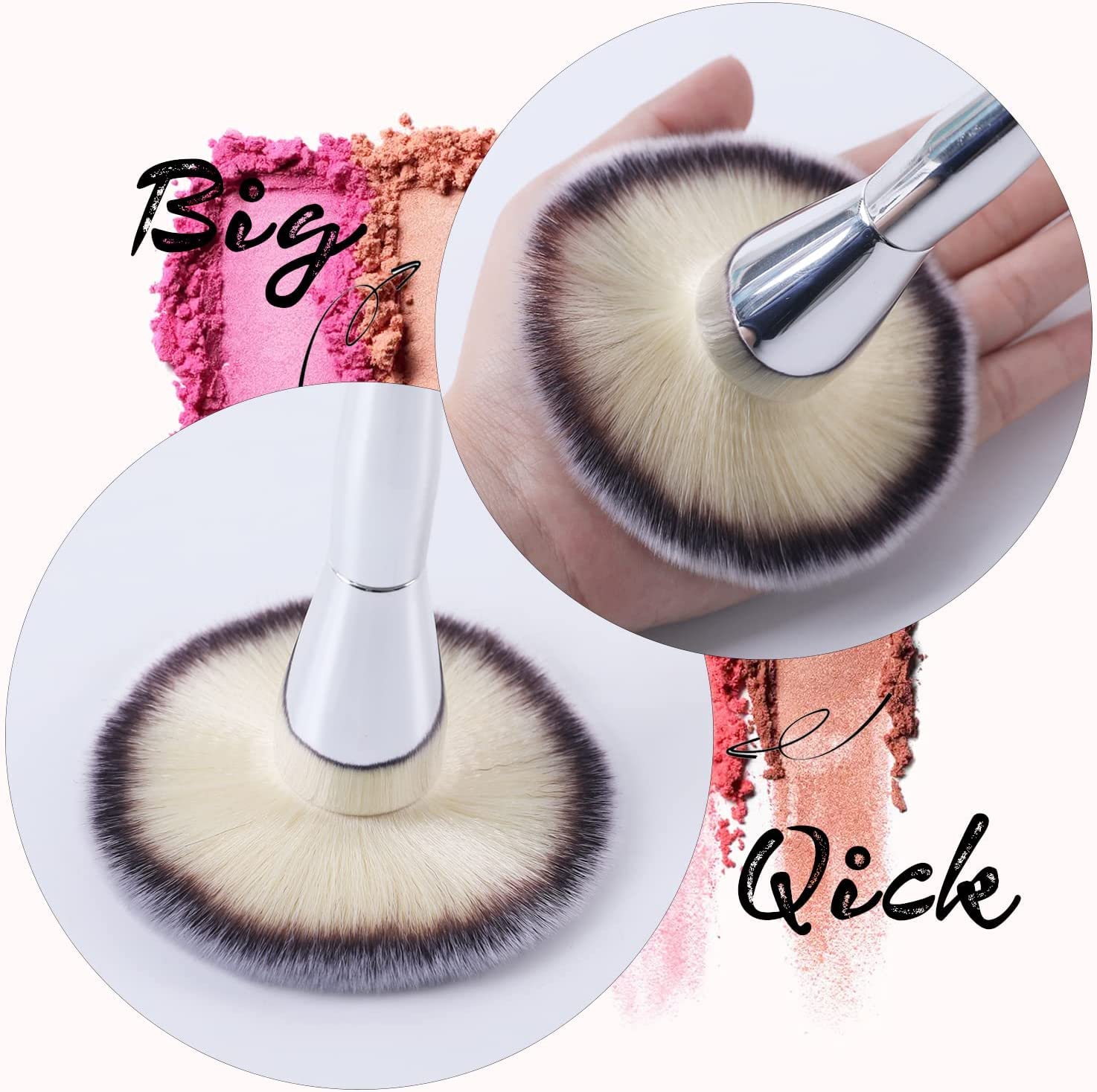 Professional Vegan Makeup Brush Set - Travel Friendly Multifunctional Eye Shader, Powder & Liquid Foundation Brushes for Full Coverage | Perfect for On-The-Go Makeup & Professional Makeup Artists