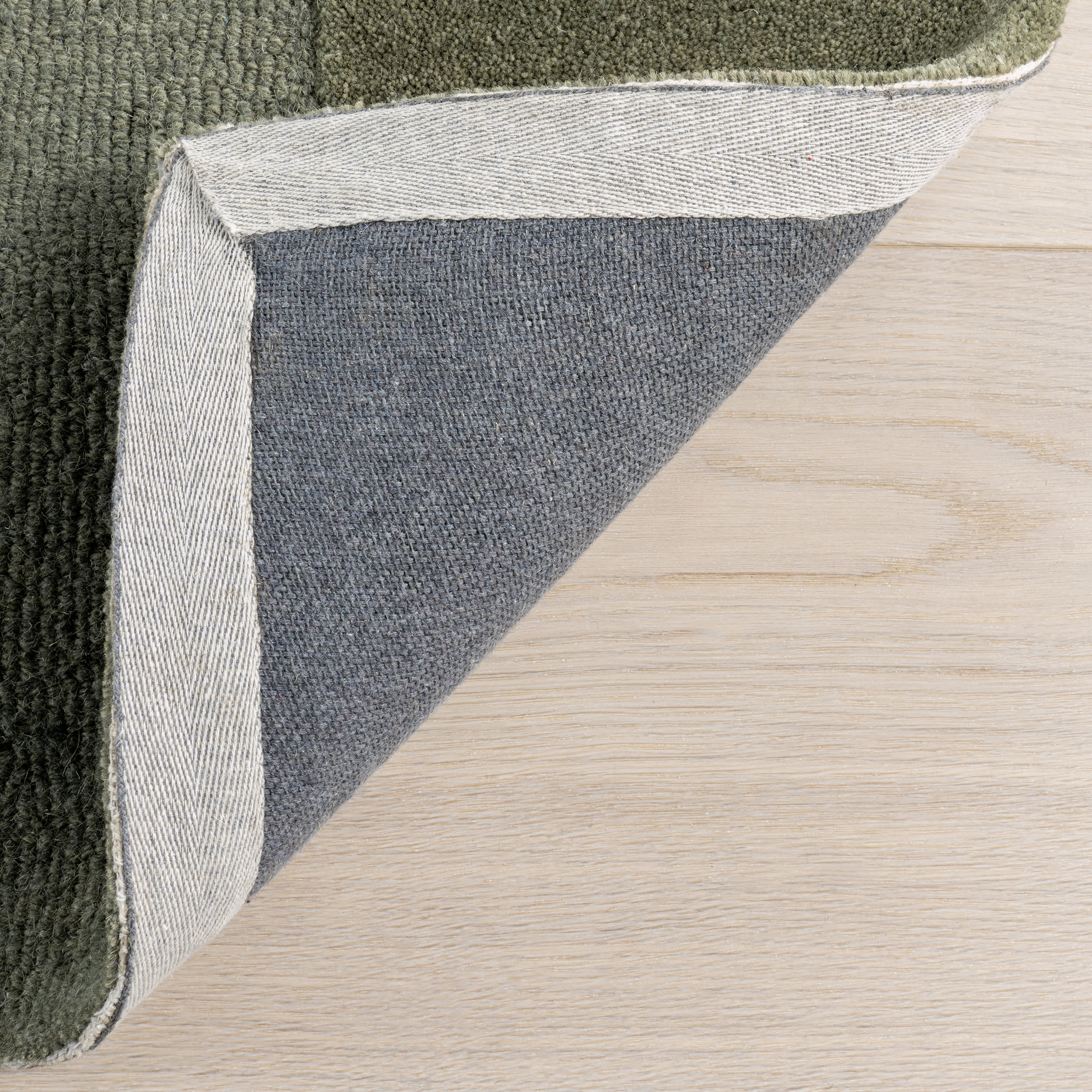 Elliot Wool Rug - Soft & Durable Olive Green Area Rug for Living Room, Bedroom, or Office - Eco-Friendly Handmade Home Decor