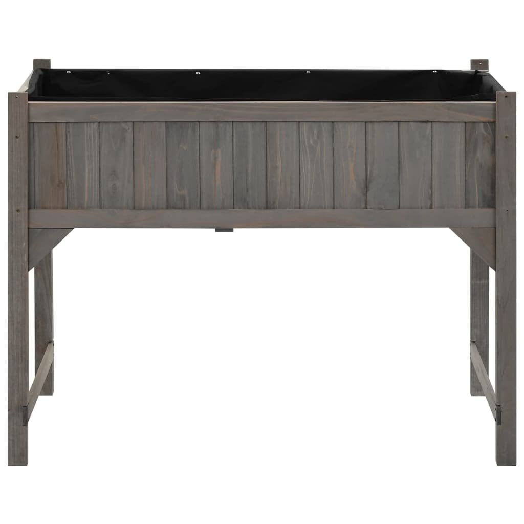 43.3x21.3x47.2 Inch Solid Fir Wood Raised Garden Bed with Greenhouse Cover - Outdoor Planter Box for Balcony, Patio & Yard - Perfect for Growing Vegetables, Flowers & Herbs