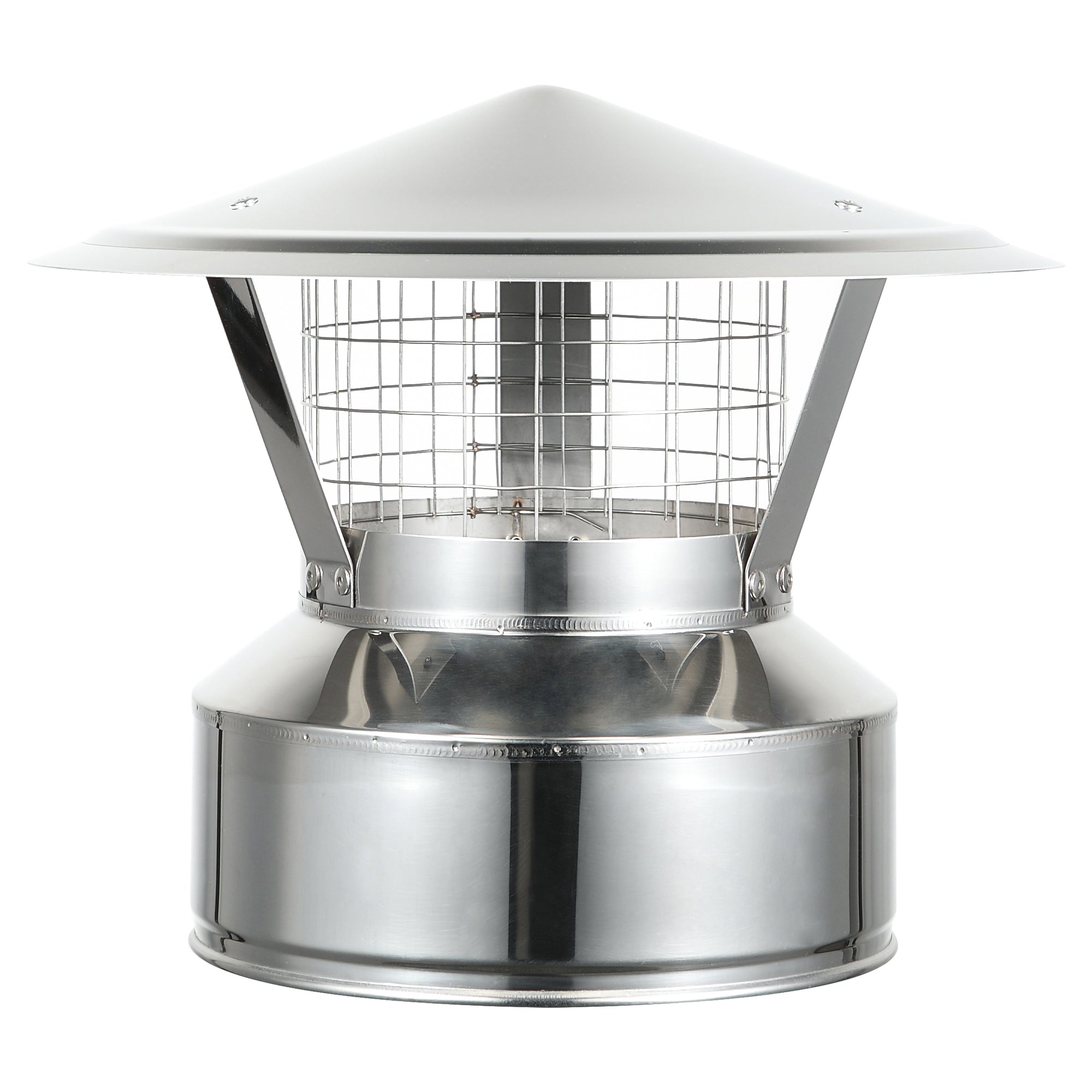AllFuelHST Stainless Steel Chimney Cap with Spark Screen - 6 Inch Inner Diameter - Weatherproof & Durable for Wood Stove, Fireplace & Outdoor Use