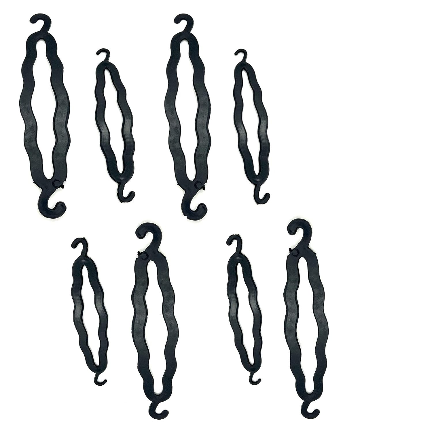 VinshBond Hair Clips & Bun Makers for Women - 8-Piece Set (Black) | Hair Styling Accessories for Braids, Ponytails & Updos - Perfect for Daily Use, Parties & Special Occasions