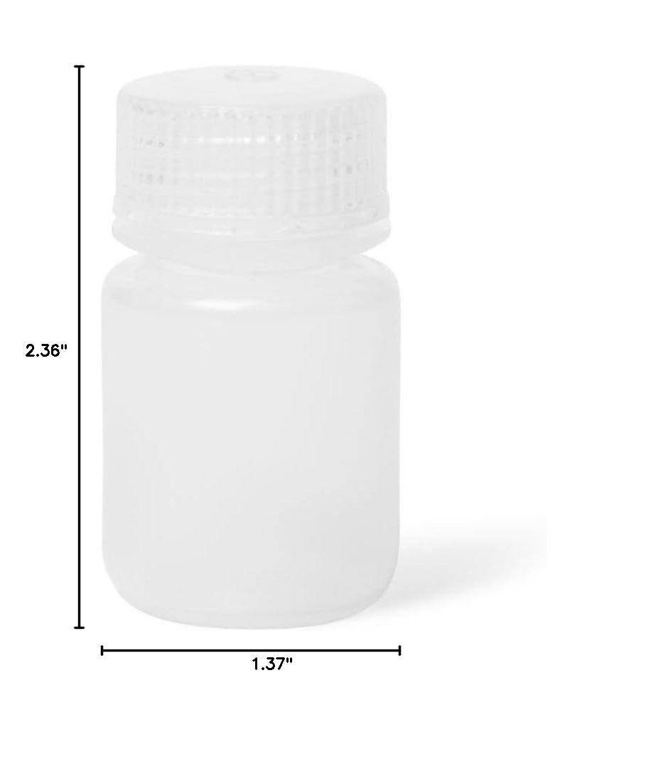 United Scientific® Unistore™ - 12 Pack 1 Oz (30ml) Laboratory Grade Polypropylene Wide Mouth Reagent Bottles with Lids - Sample Containers for Travel, Cosmetics, Essential Oils & DIY Projects