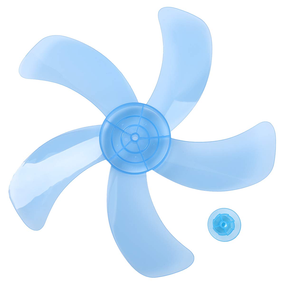 Zaldita 16-Inch Plastic Fan Blade Replacement for Standing Pedestal Fan & Table Fan - Sky Blue with Nut Cover | Durable Cooling Accessories for Home, Office & Outdoor Use