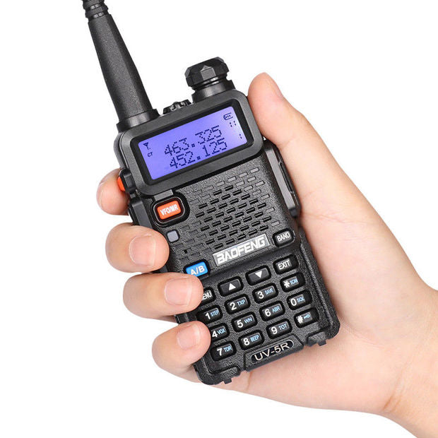 Baofeng UV-5R Dual Band Two-Way Radio [5 Pack] - 4W/1W Power, 128 Channels, Flashlight, VOX, Emergency Alert - Perfect for Outdoor Adventures, Security, and Emergency Communication