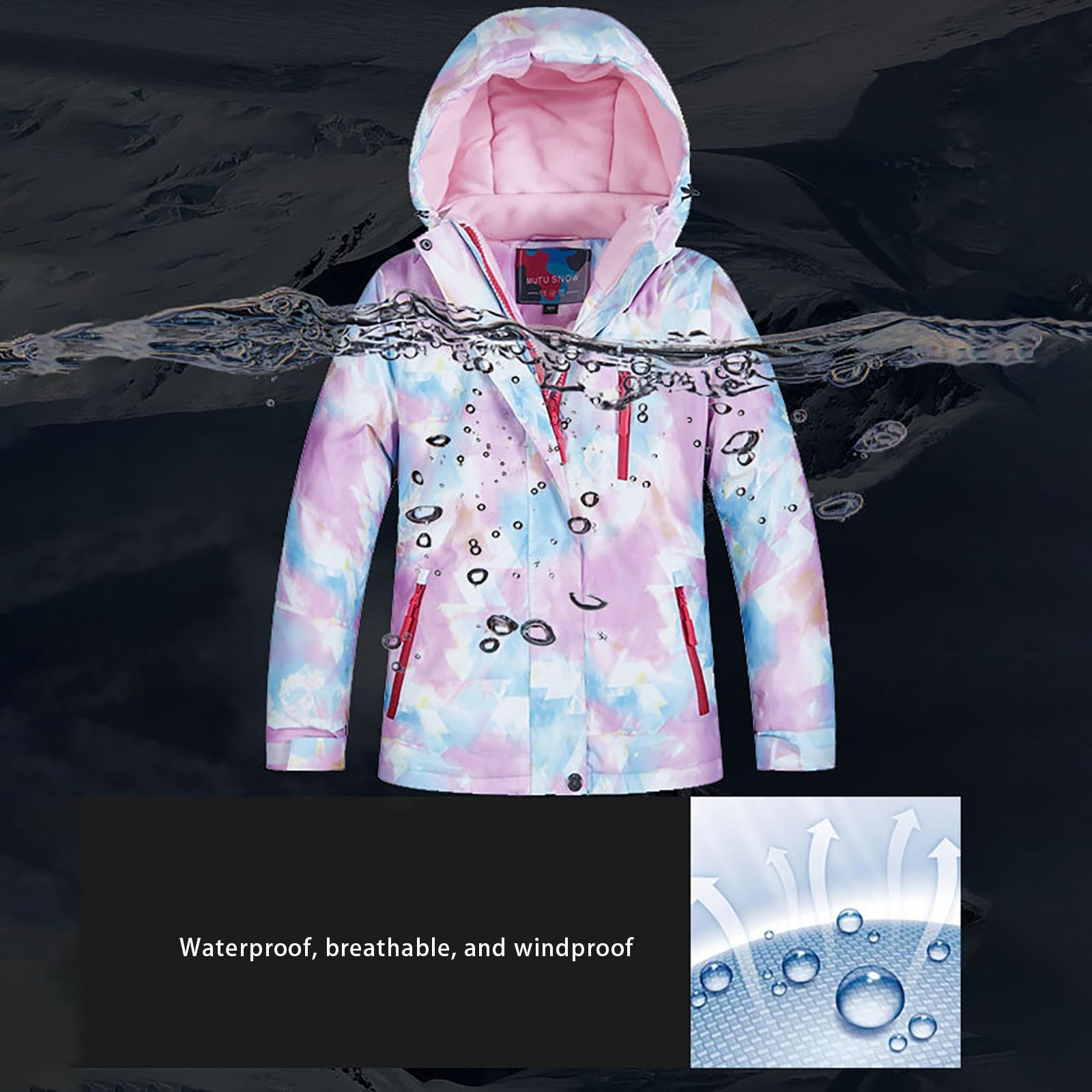 Checkerboard Print Boys & Girls Ski Jacket and Pants Set - Windproof Winter Snowsuit for Kids - Summer Baby Girl Tops - Perfect for Skiing, Snowboarding & Outdoor Winter Activities
