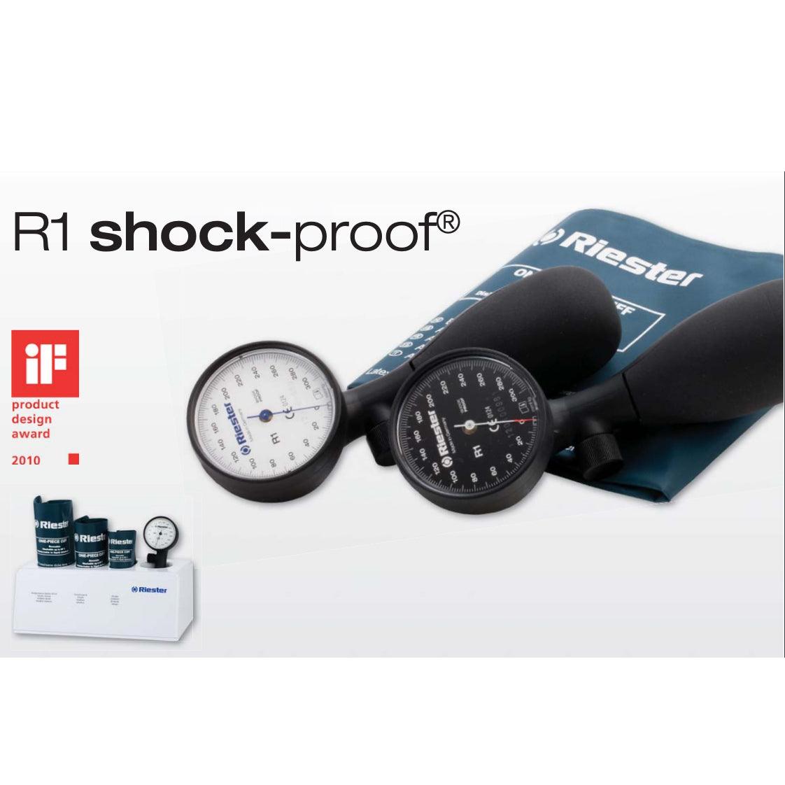 Riester R1 Shock Proof® Mobile Aneroid Sphygmomanometer - Portable Blood Pressure Monitor for Home & Clinic Use - Ideal for Travel, Emergency Kits & Medical Professionals