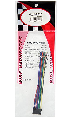 Alpine CDE-9845 Stereo Wire Harness Replacement - Compatible with Harmony Audio Aftermarket Car Radio Receiver - Perfect for DIY Car Stereo Installation & Audio System Upgrades