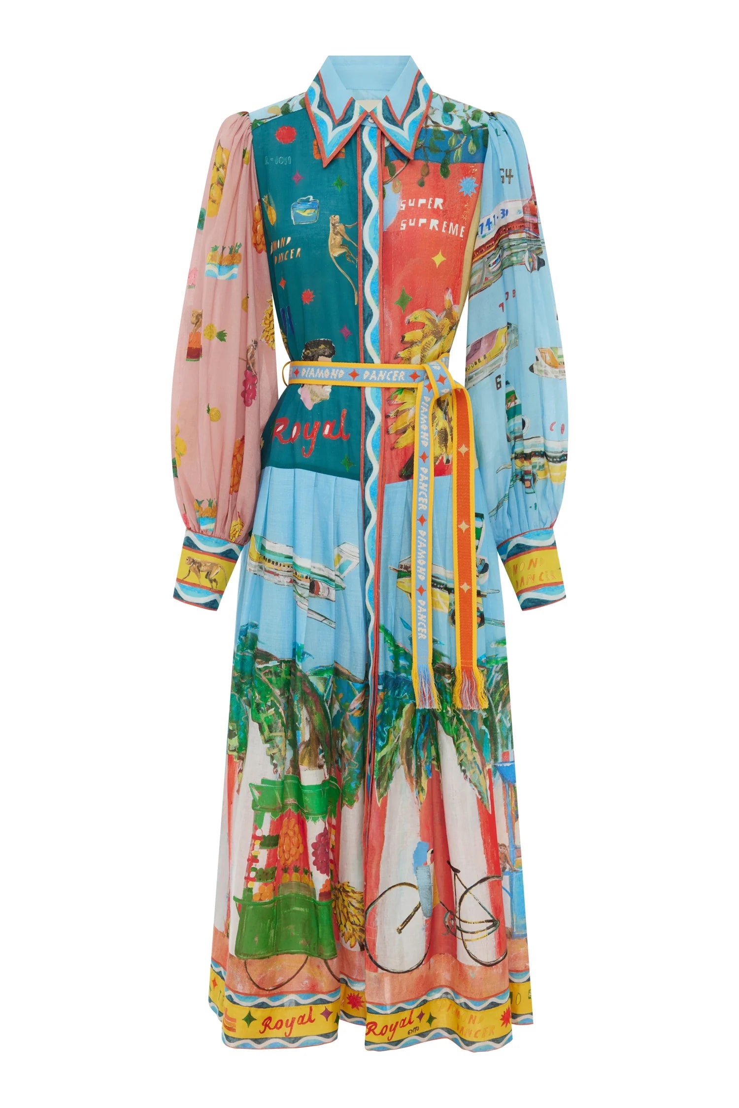 ALL ABOARD SHIRTDRESS - Women's Floral Print Button Down Dress with Belt - Perfect for Office, Date Night & Spring Outfits