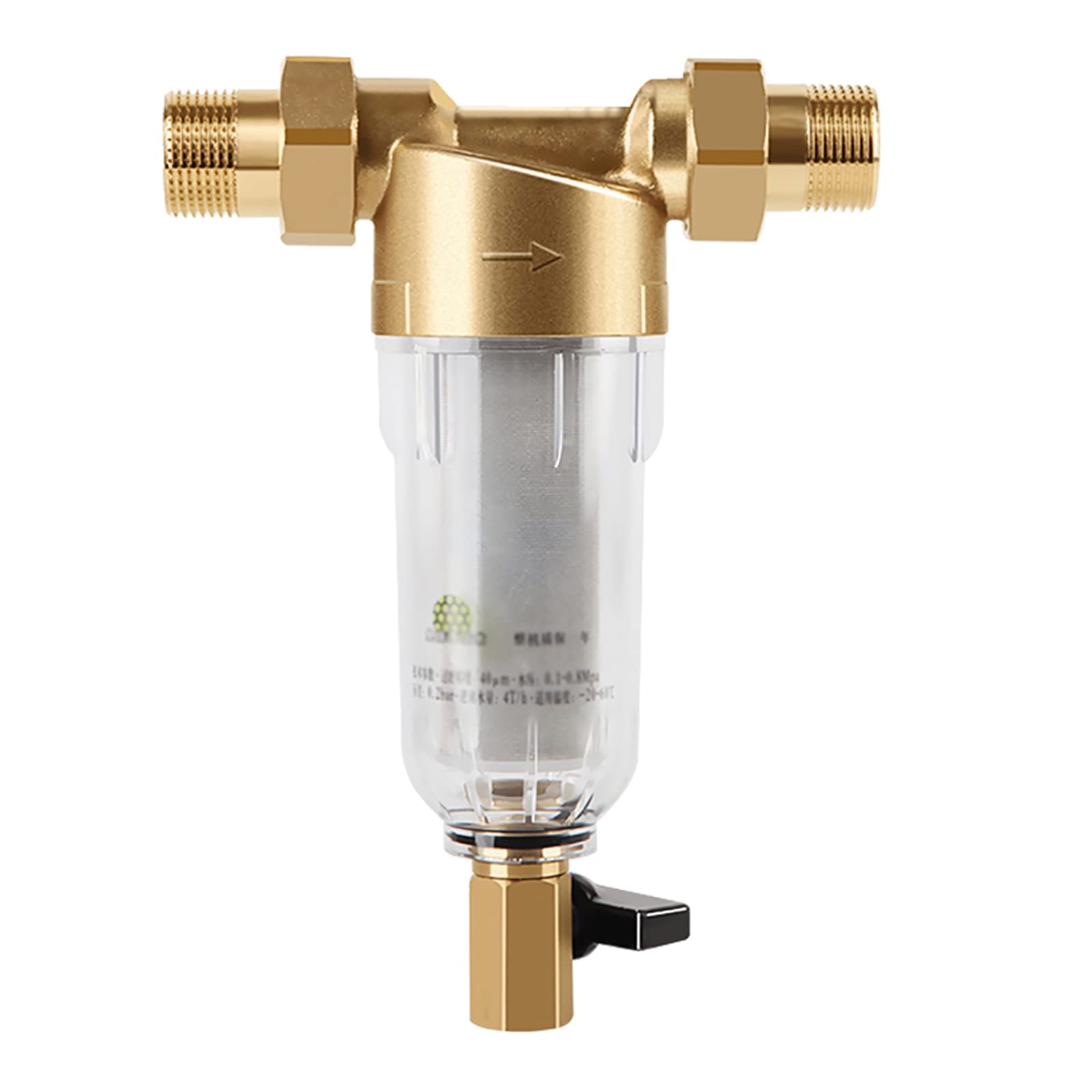CJGS Reusable Spin Down Sediment Water Filter - 5 Micron Prefilter for Well Water, RV, Garden Hose & Irrigation System - Removes Dirt, Sand & Rust for Cleaner Water