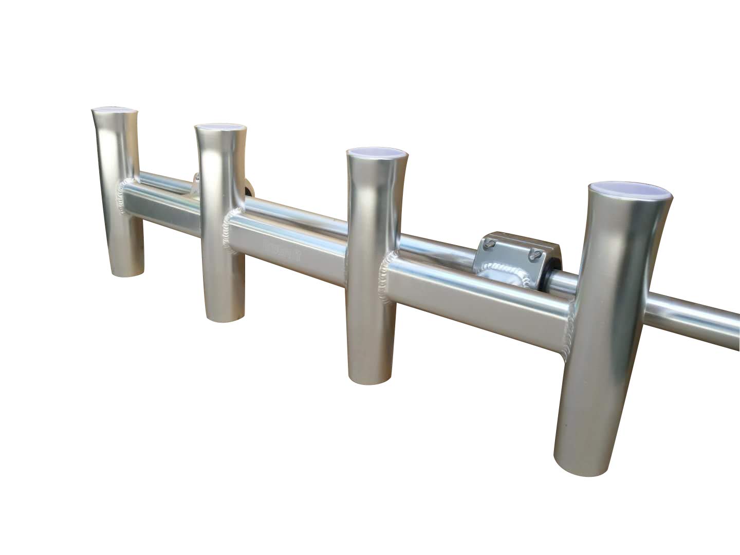 Brocraft Aluminum Clamp-On 4 Pole Rocket Launcher & Boat T-Top Rod Holder - Heavy Duty Fishing Gear for Offshore & Saltwater Angling (Perfect for Deep Sea Fishing & Trolling)