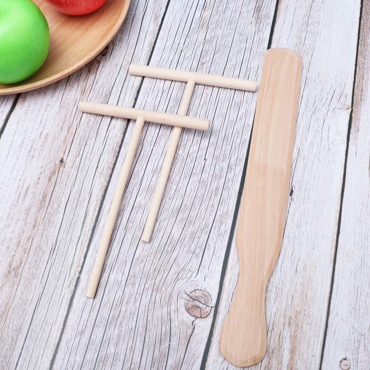 **Cabilock 3-Piece Bamboo Pancake Scraper & Crepe Spreader Set - Wooden Spatula Turner for Perfect Pancakes, Crepes & Dough - Ideal for Breakfast, Brunch & Baking**