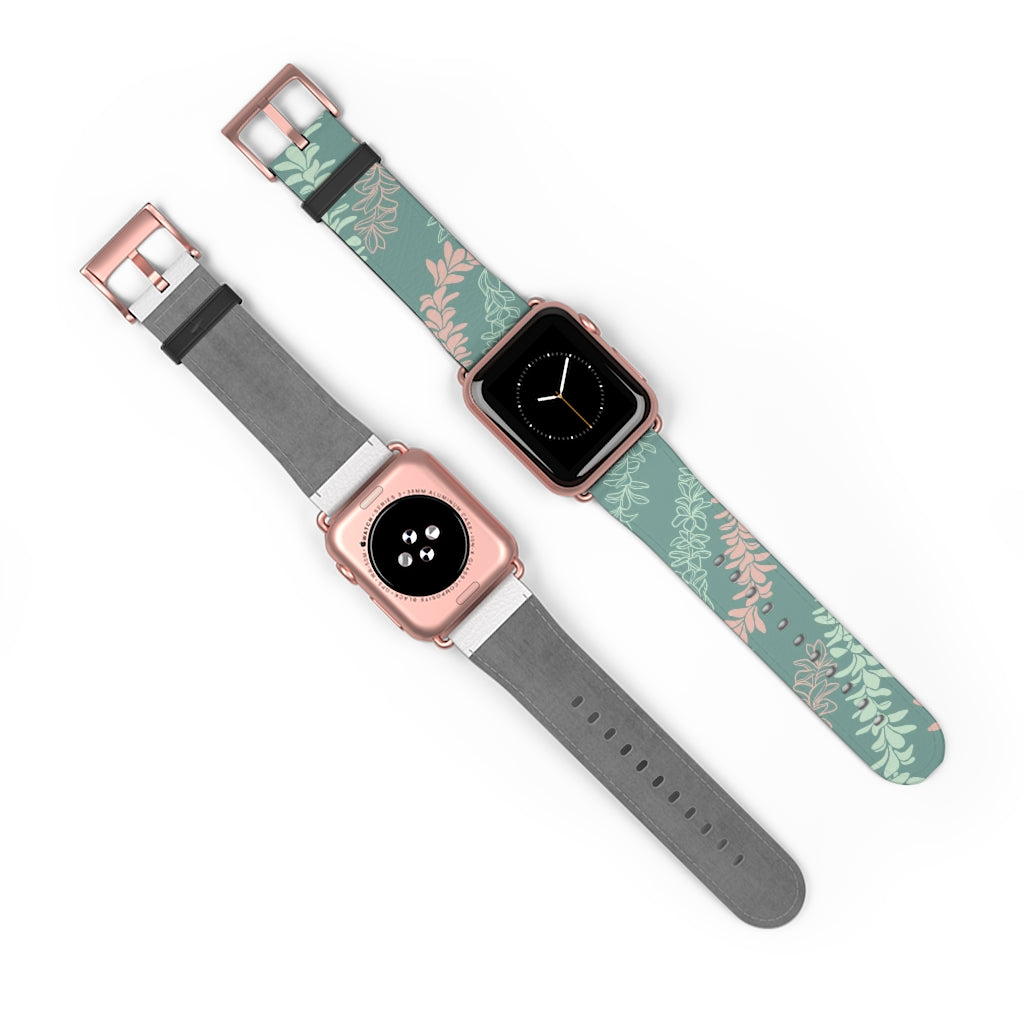 Groovy Pua Melia Watch Band - Premium Replacement Strap for Apple Watch, Fitbit & Samsung Galaxy - Soft Silicone, Adjustable, Comfortable for Workout, Running & Daily Wear
