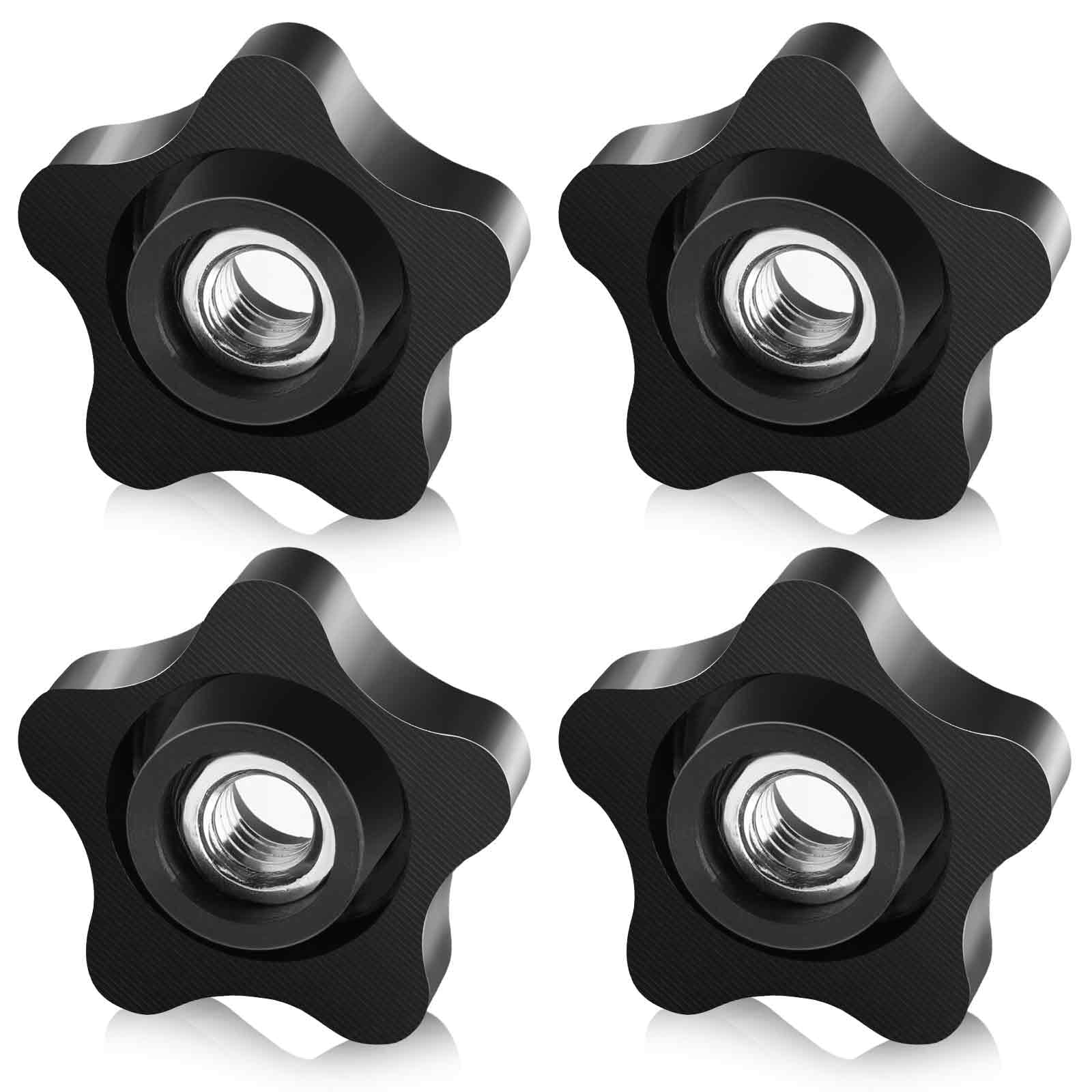 4Pcs 5/16-18 Threaded Knobs - Star Knobs for T-Track & Jigs - Workshop Use