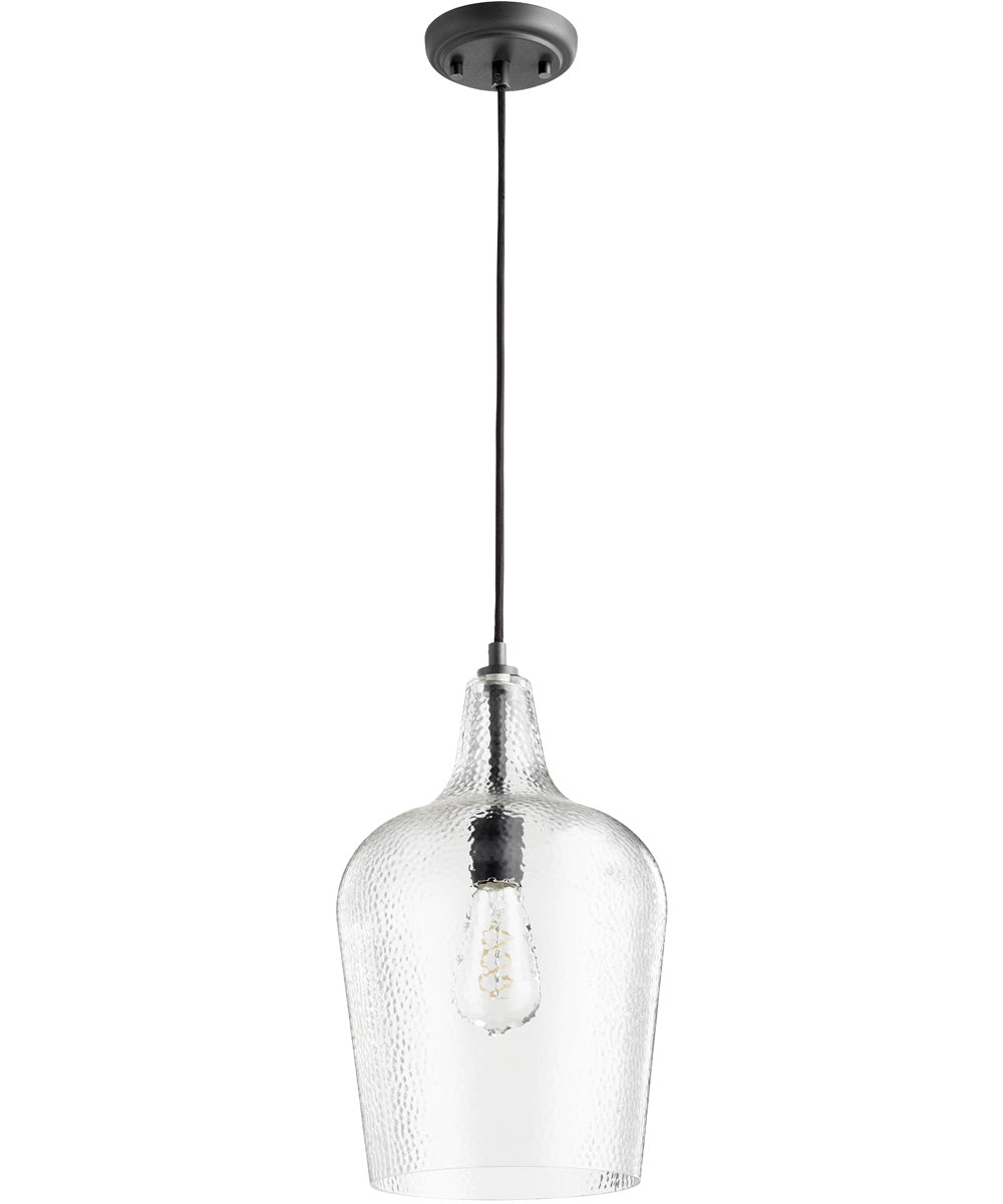 10W Black Single Light Pendant Lamp - Modern Hanging Light Fixture for Kitchen, Dining Room, or Bedroom