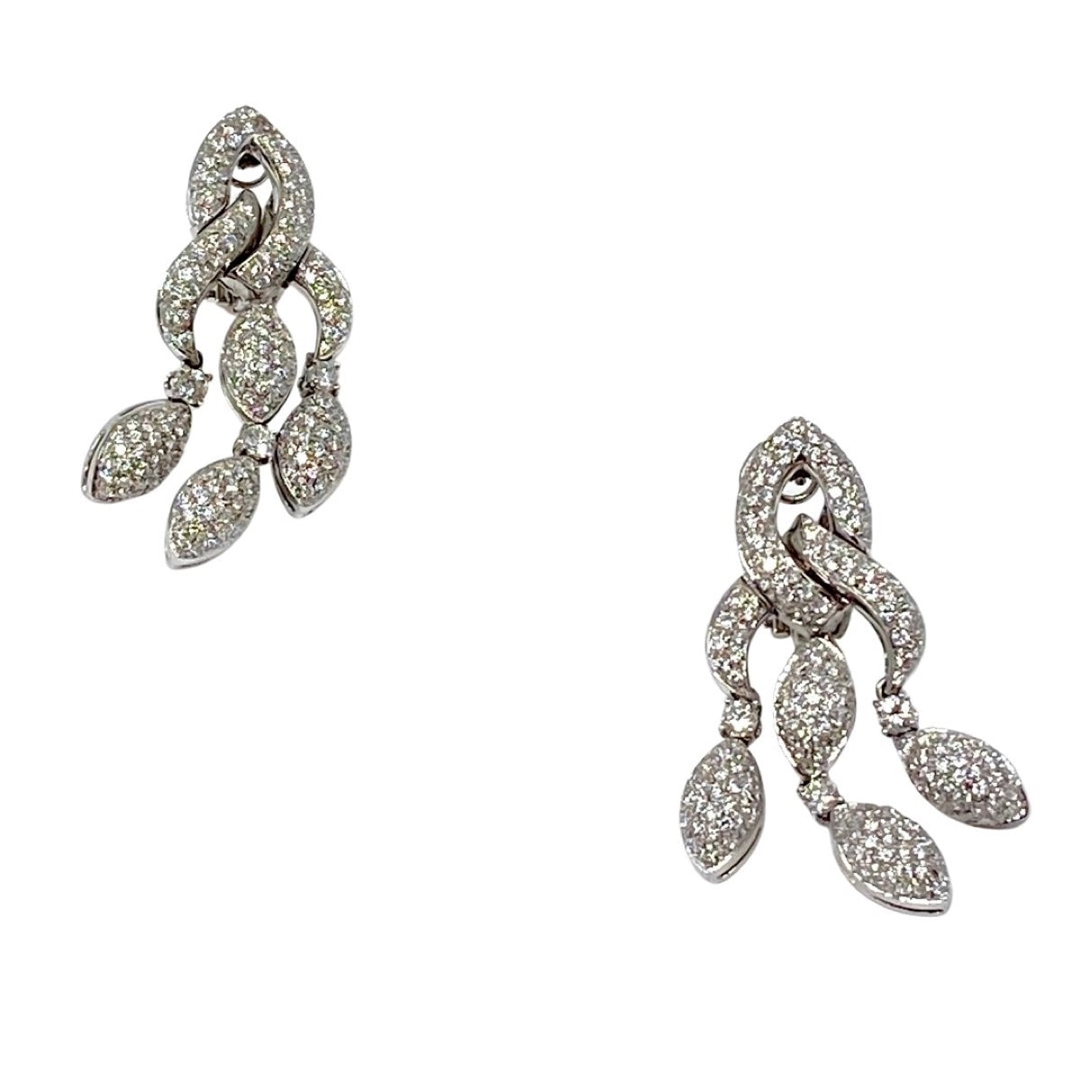 18K Gold Diamond Drop Earrings for Women - Luxury Dangle Earrings with Genuine Diamonds - Perfect for Weddings, Parties & Special Occasions