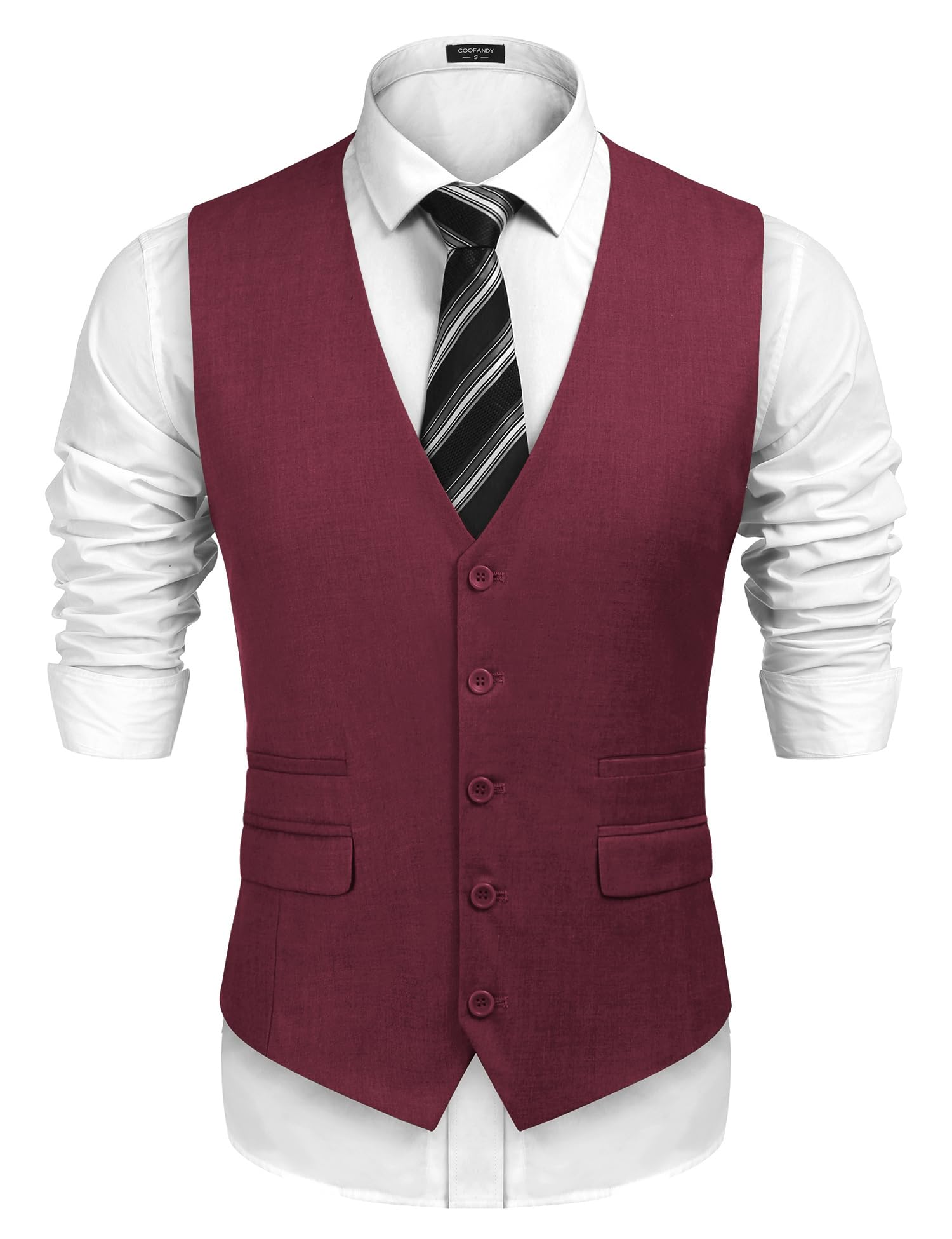 COOFANDY Men's Slim Fit Suit Vest | Formal Business Waistcoat for Wedding & Office | Stylish & Comfortable for Professional Events