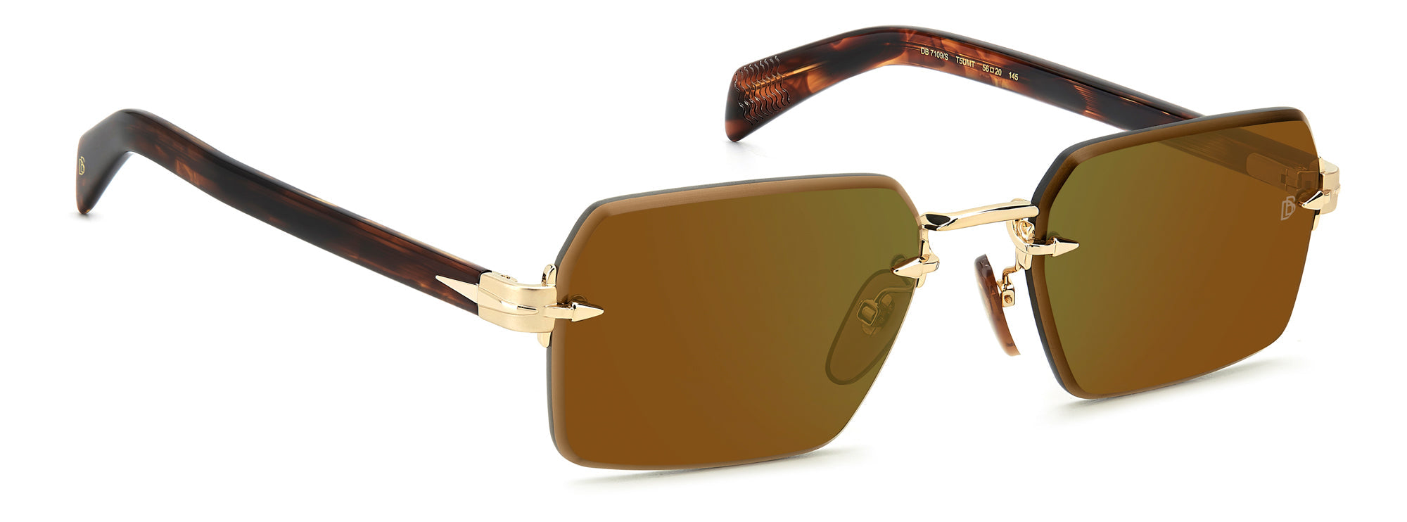 David Beckham DB7109/S Men's Sunglasses - Polarized UV Protection Aviator Style for Driving, Outdoor Sports & Fashion