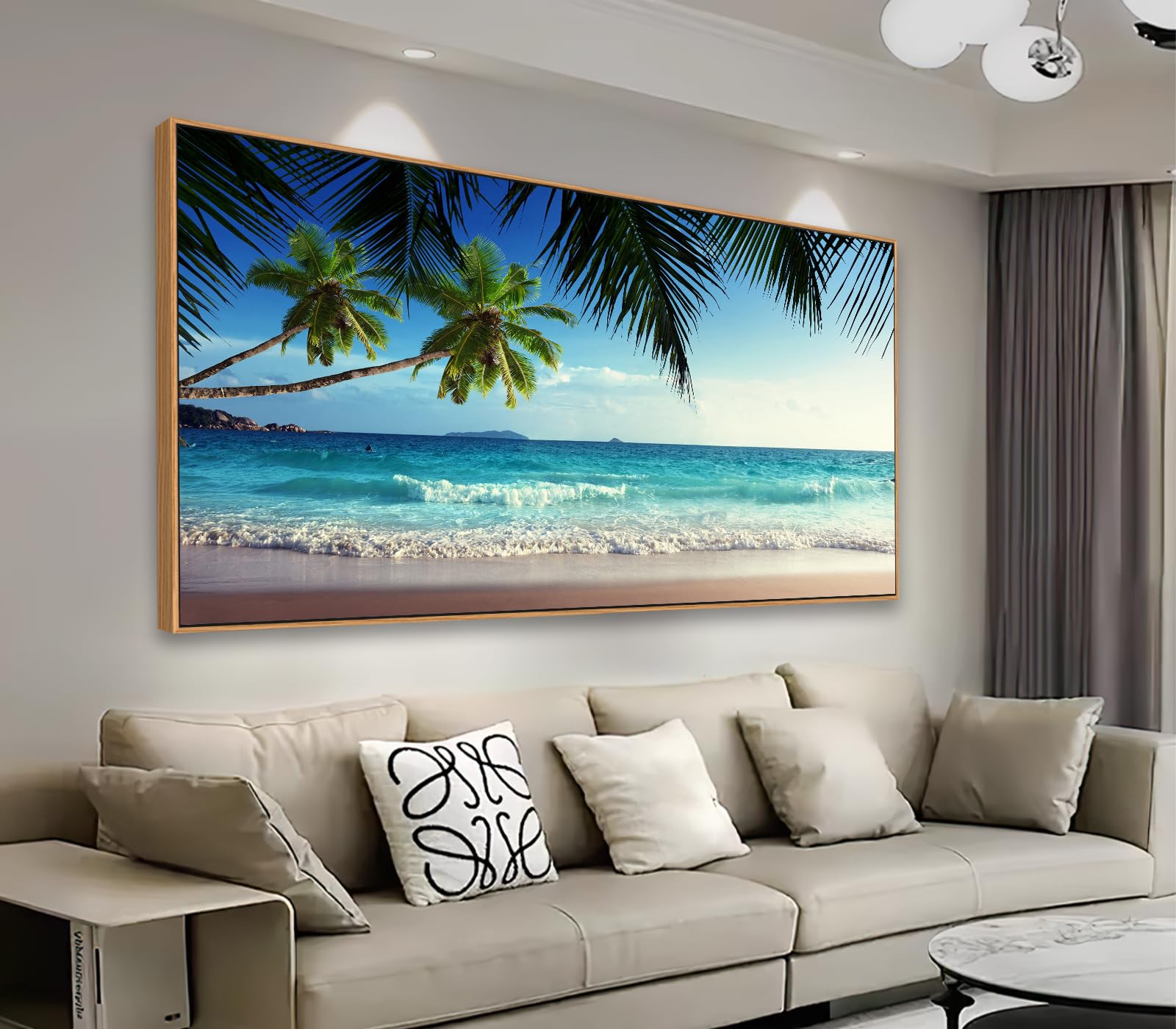 Framed Beach Canvas Wall Art - 24