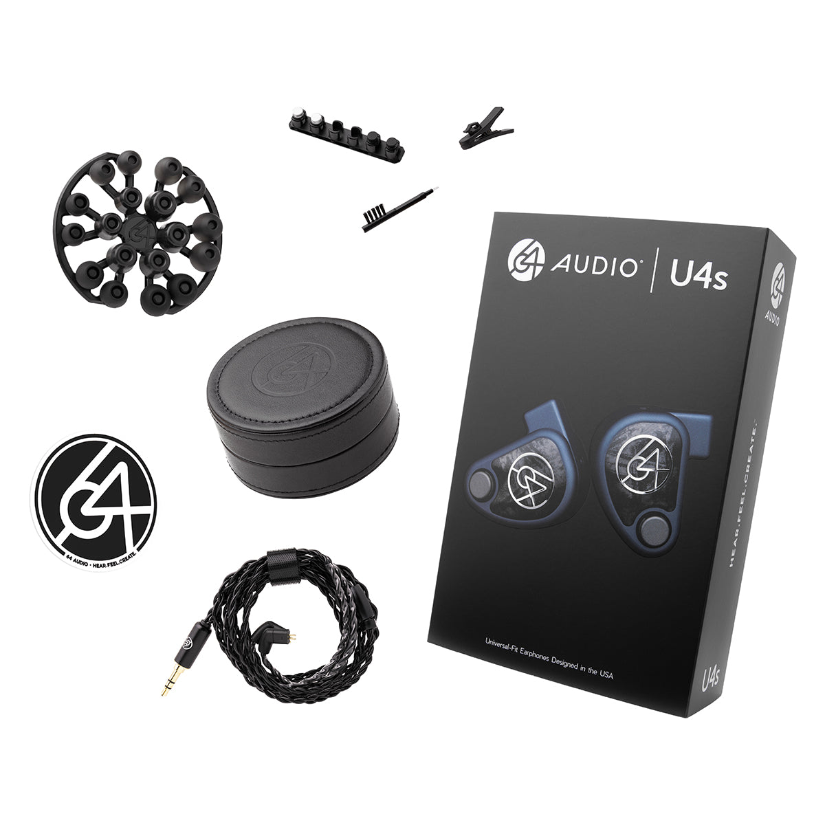 64 Audio U4s Universal In-Ear Monitor (Open Box) - Premium Sound for Musicians, Audiophiles & Studio Use