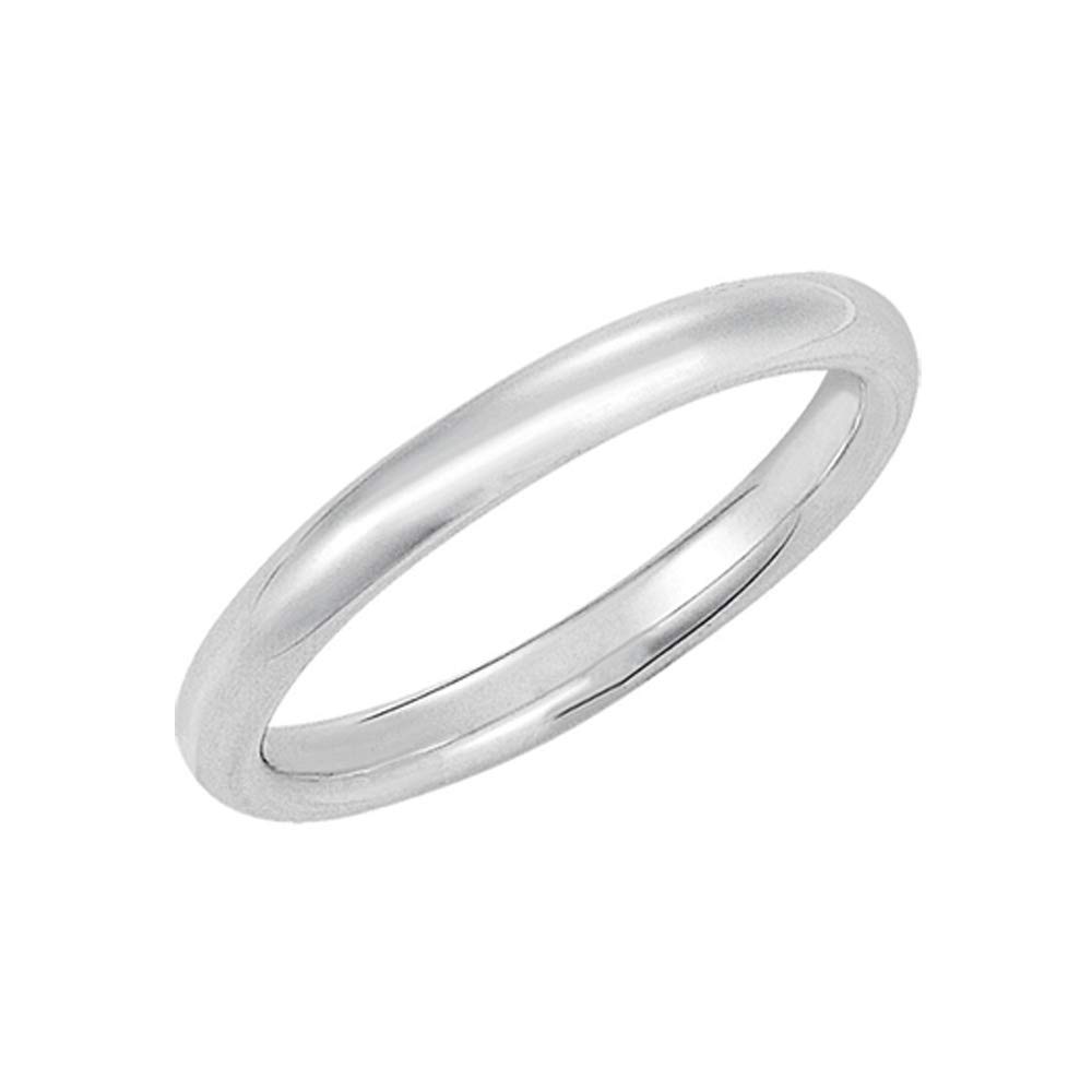 The Black Bow 3mm Domed Comfort Fit 10k White Gold Wedding Band for Men & Women - Perfect for Engagements, Anniversaries, and Everyday Elegance