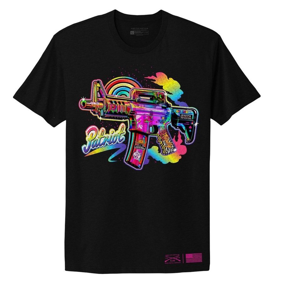 Women's Patriotic Boyfriend Fit T-Shirt - Black | Comfortable & Stylish for Casual Wear, Outings & 4th of July Celebrations