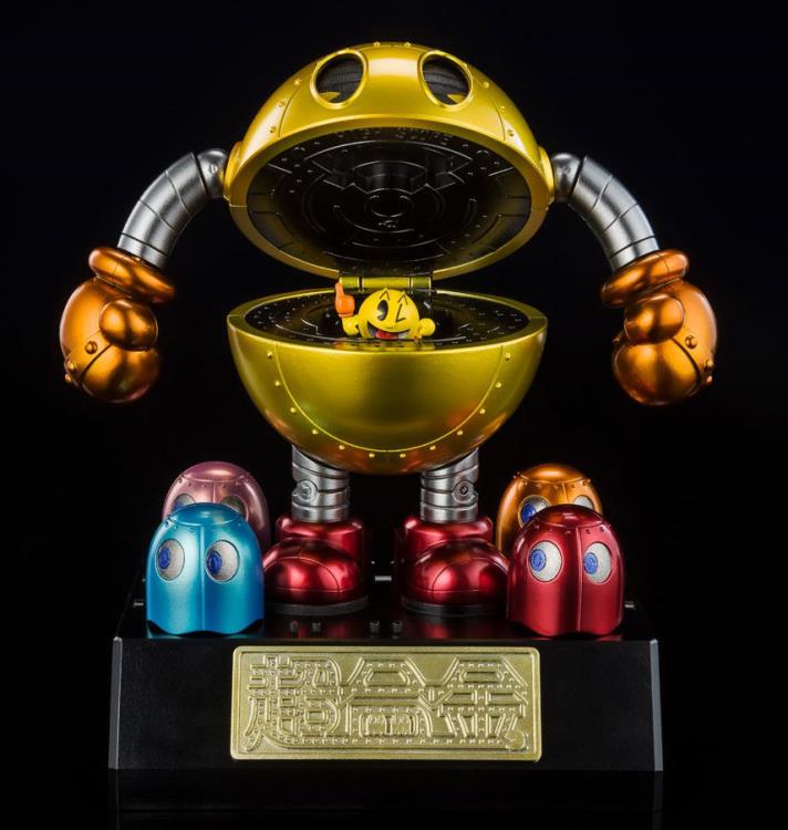 Chogokin Pac-Man Collectible Action Figure - Retro Arcade Game Character for Display & Play | Perfect for Gaming Fans & Collectors