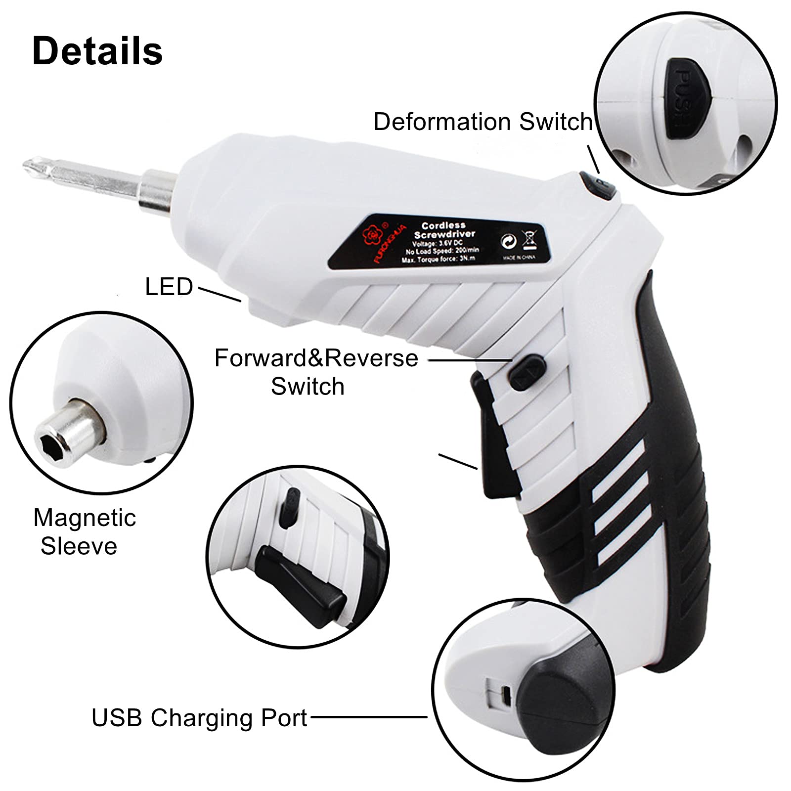 iKenta 20V Cordless Drill and Impact Driver Combo Kit with Rechargeable Battery, LED Light - Perfect for Drilling Walls, Floors, Metal, Wood, Bricks - Ideal for Home DIY Projects, Construction, and Woodworking