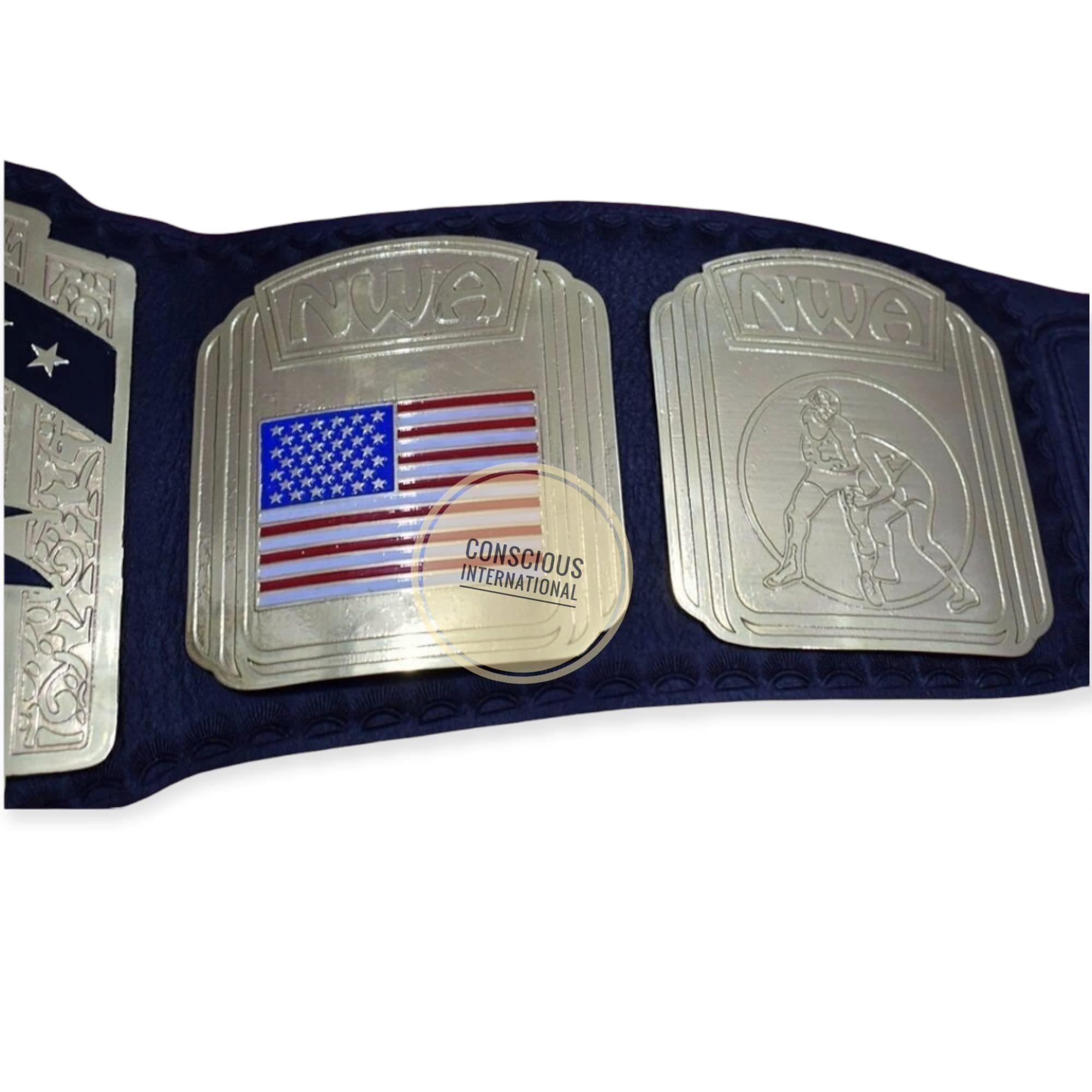NWA North American Wrestling Heavyweight Championship Belt - Adult Size Replica - Black - One Size - Perfect for Wrestling Fans, Collectors & Cosplay Events