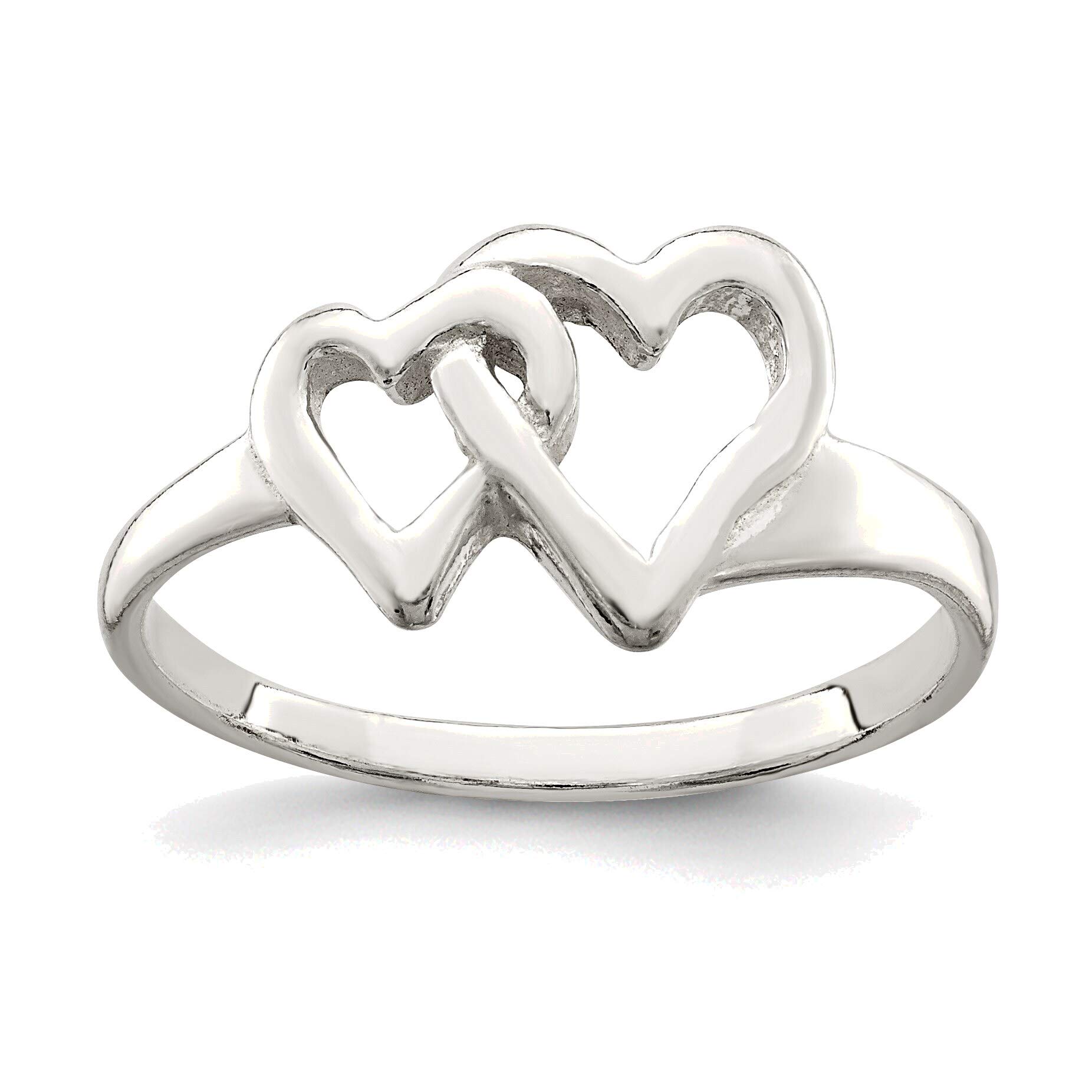 Bonyak Sterling Silver Heart Ring Size 8 - Perfect Gift for Her