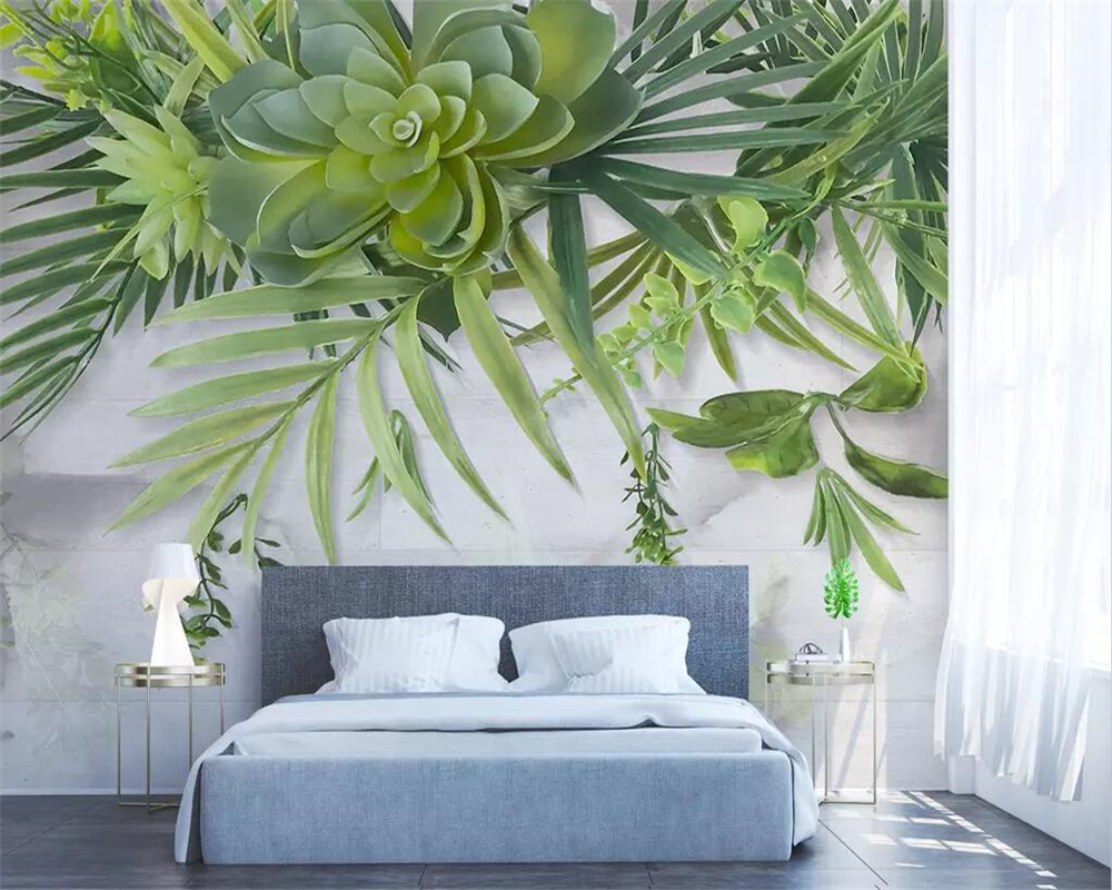 Greenery Wallpaper Mural - Nature Inspired Peel & Stick Wall Decor for Living Room, Bedroom | Easy DIY Home Renovation with Botanical Design
