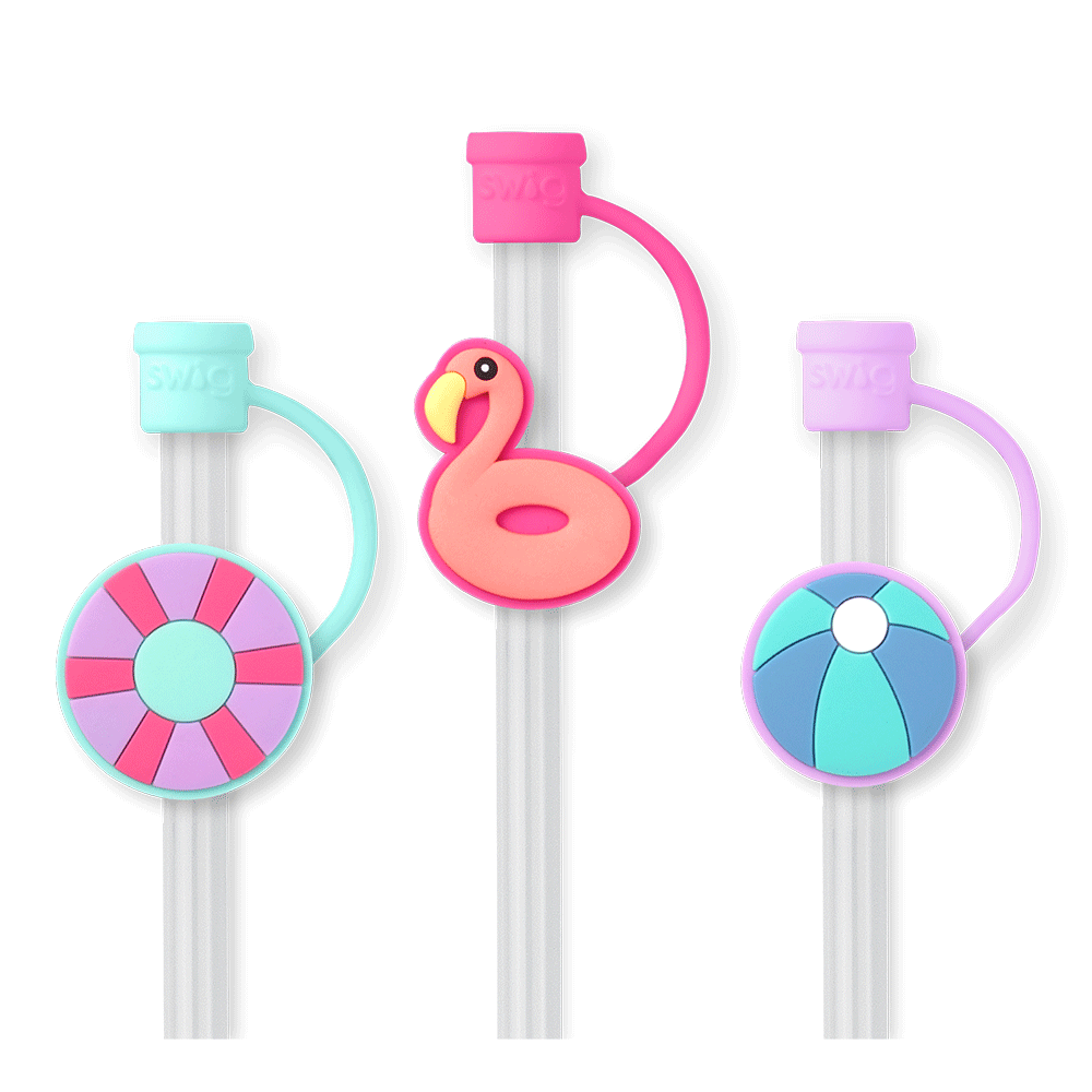 Errbody In The Pool Straw Topper Set - Fun Pool Party Drink Accessories for Summer Gatherings & Backyard BBQs