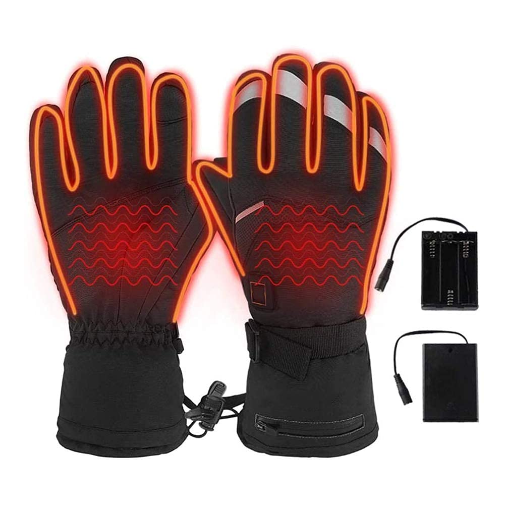 Rechargeable Battery Heated Gloves for Men - Winter Motorcycle Riding, Skiing, Snowboarding & Outdoor Activities - Warm Electric Heating Gloves for Cold Weather Cycling, Scooter & Snow Sports