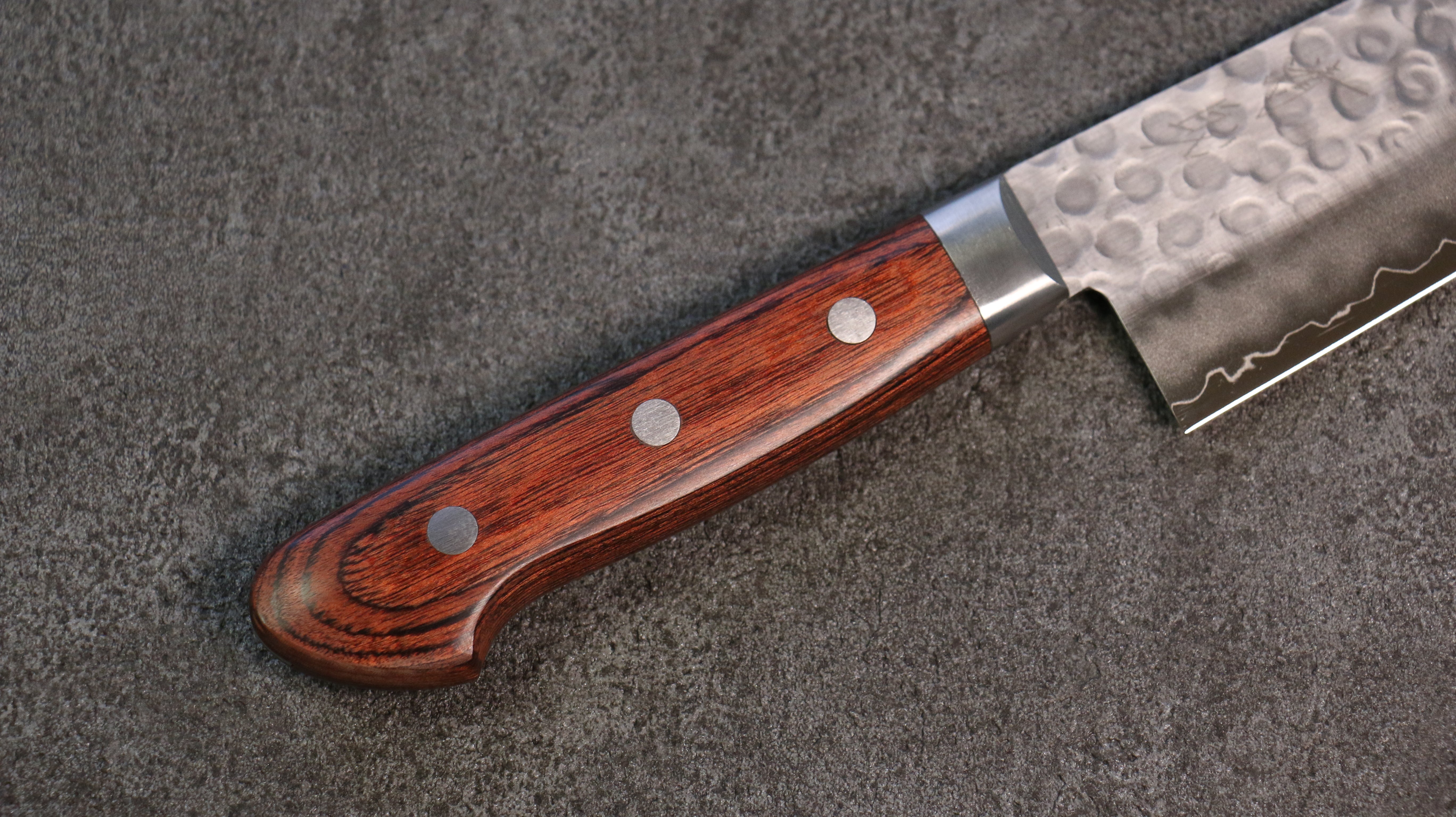 Premium Seisuke Swedish Steel Hammered Gyuto Chef Knife 210mm with Mahogany Handle - Perfect for Professional Chefs & Home Cooking