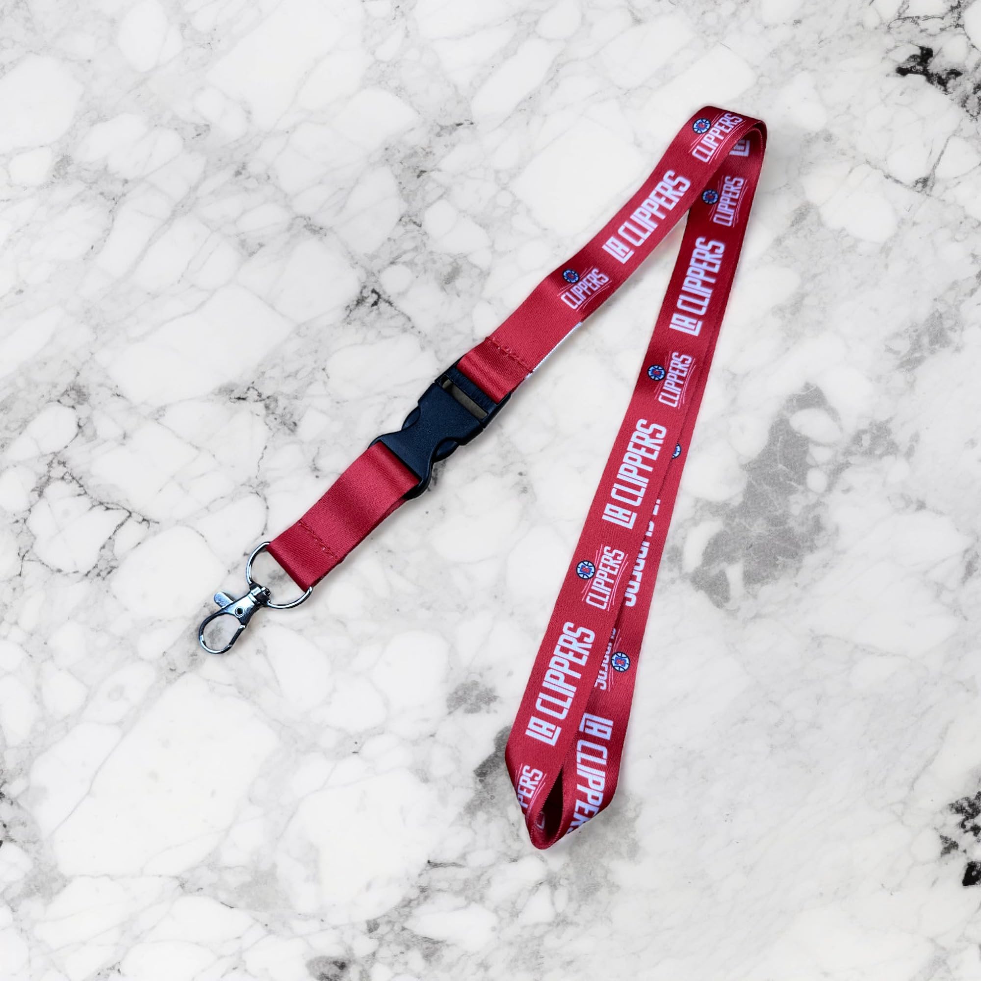NBA LA Clippers Cactus Lanyard Keychain - Detachable Breakaway Snap Buckle for Car Keys & ID Badge Holder - Perfect for Basketball Fans, Office Workers & Event Attendees