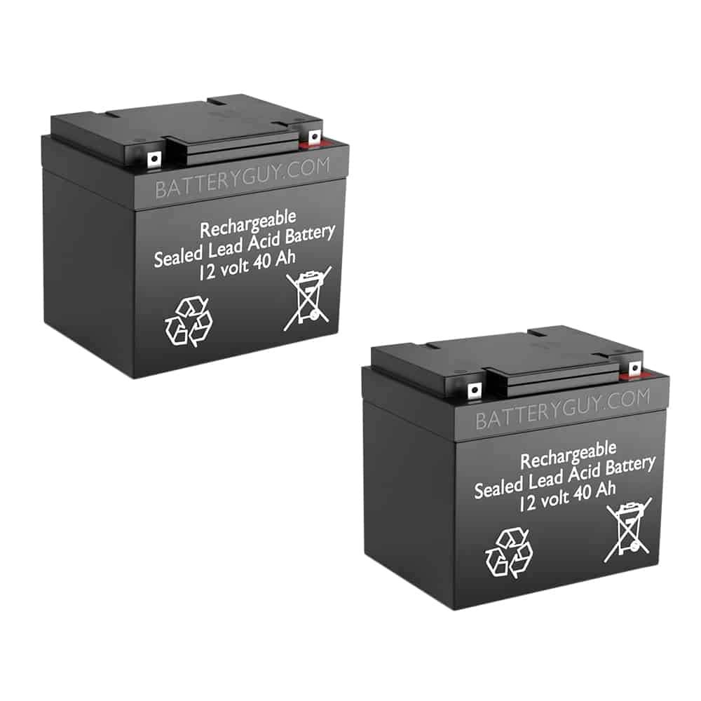 12V 40Ah SLA Replacement Battery - 2 Pack (Rechargeable, Compatible with 174-616) - Perfect for Power Wheels, Emergency Lights & Backup Power Systems