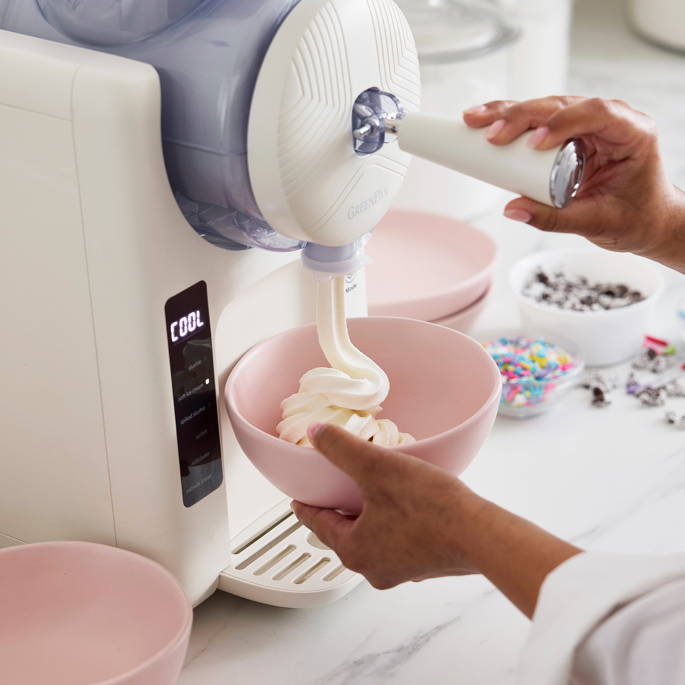 Frost Ice Cream & Frozen Drink Maker - Homemade Ice Cream Machine for Smoothies, Sorbets & Frozen Yogurt - Perfect for Parties, Desserts & Summer Treats