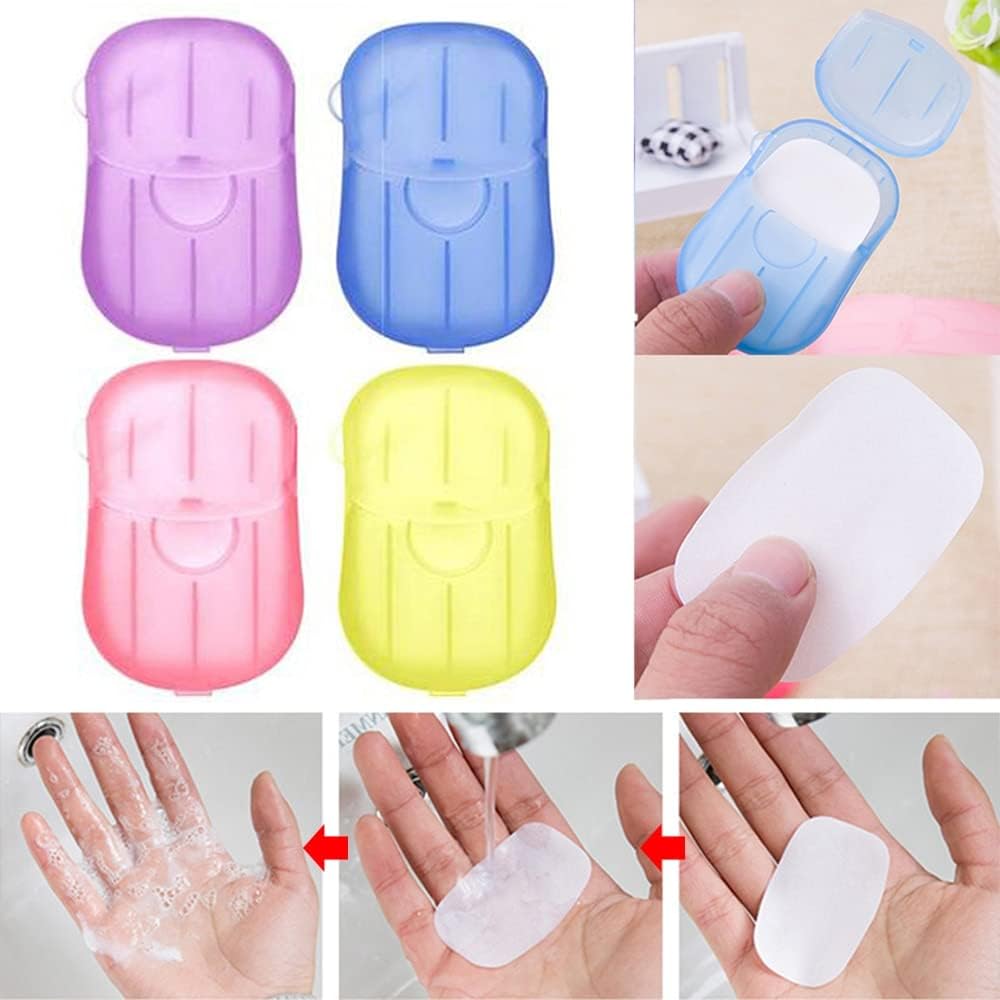 Hoppokart Travel Soft Paper Soap Sheets - 5 Pack Portable Soap Leaves for Camping, Hiking, Gym & Travel - Ideal for Birthday Gifts, School, Office & Emergency Kits