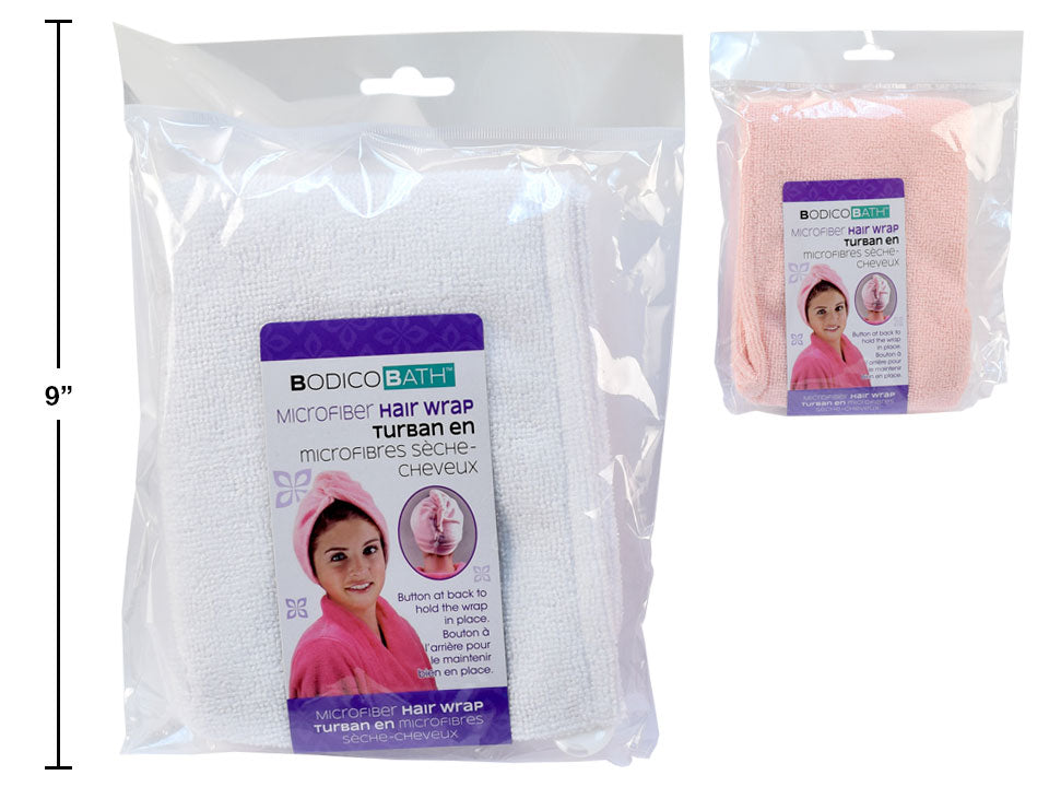 BODICO Microfiber Hair Towel Wrap for Women - Soft & Absorbent Hair Turban for Quick Drying - Perfect for Post-Shower, Salon, Spa & Home Use